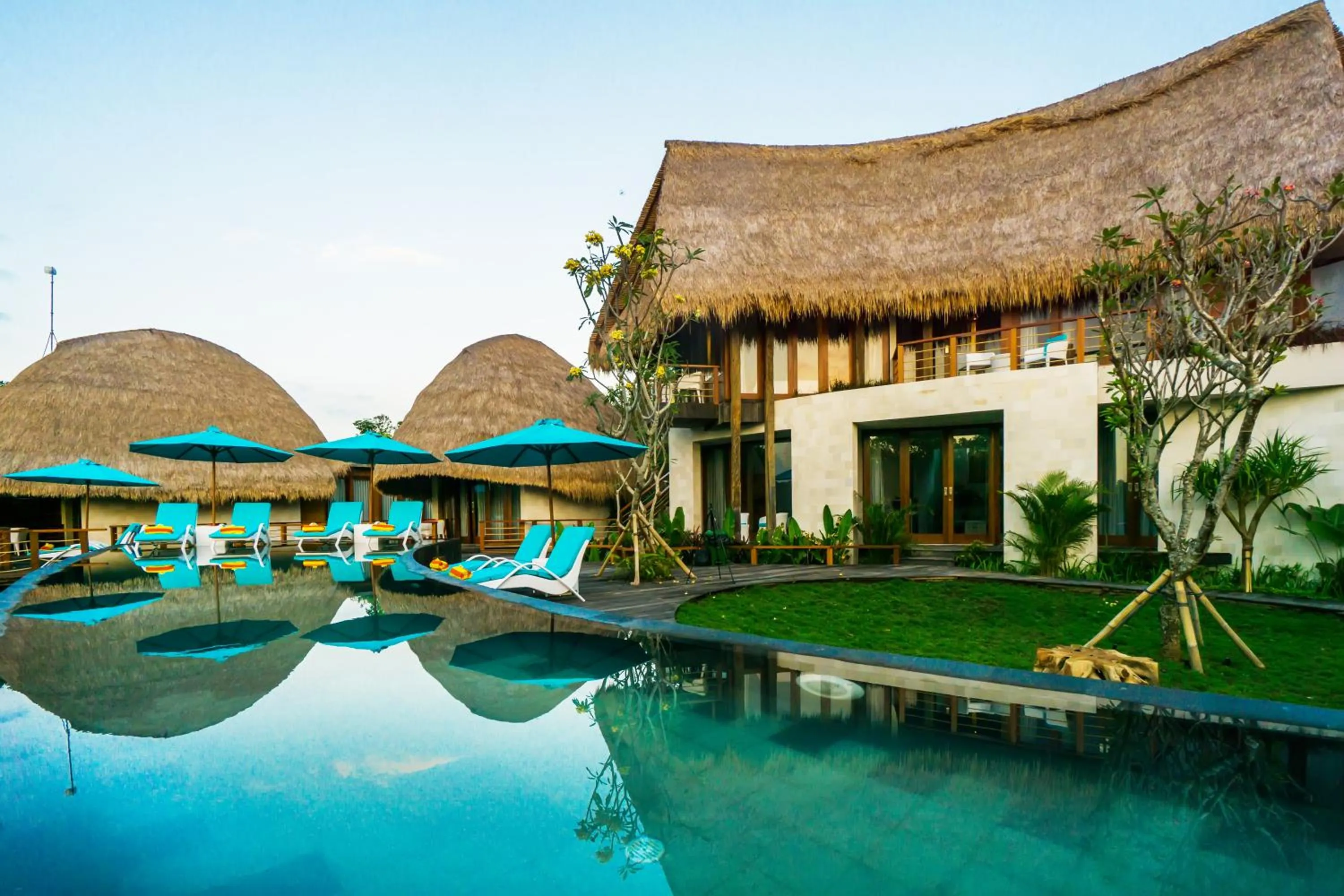 Pool view in C-View Villas