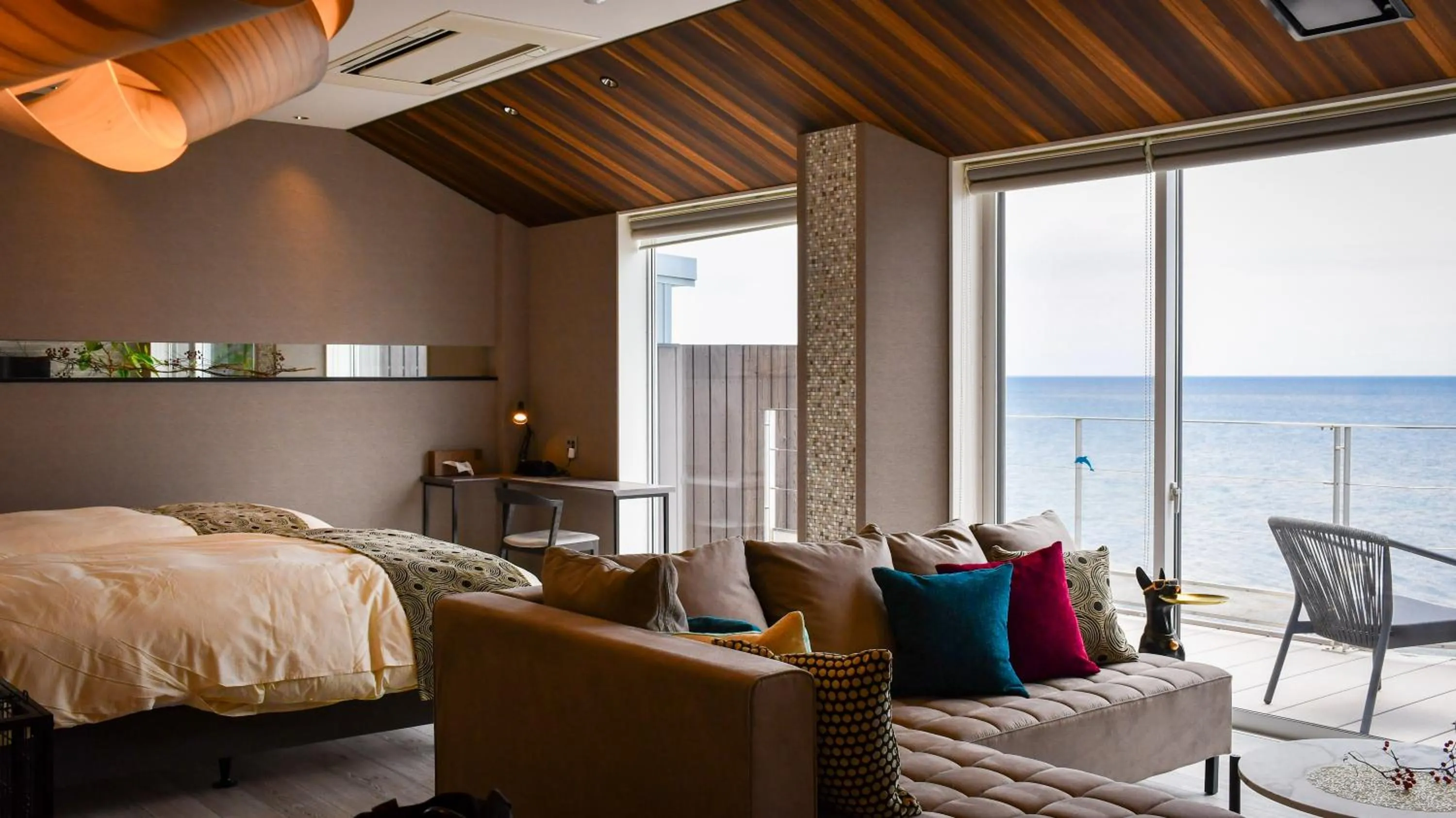 Bed in La se ri Resort and Stay