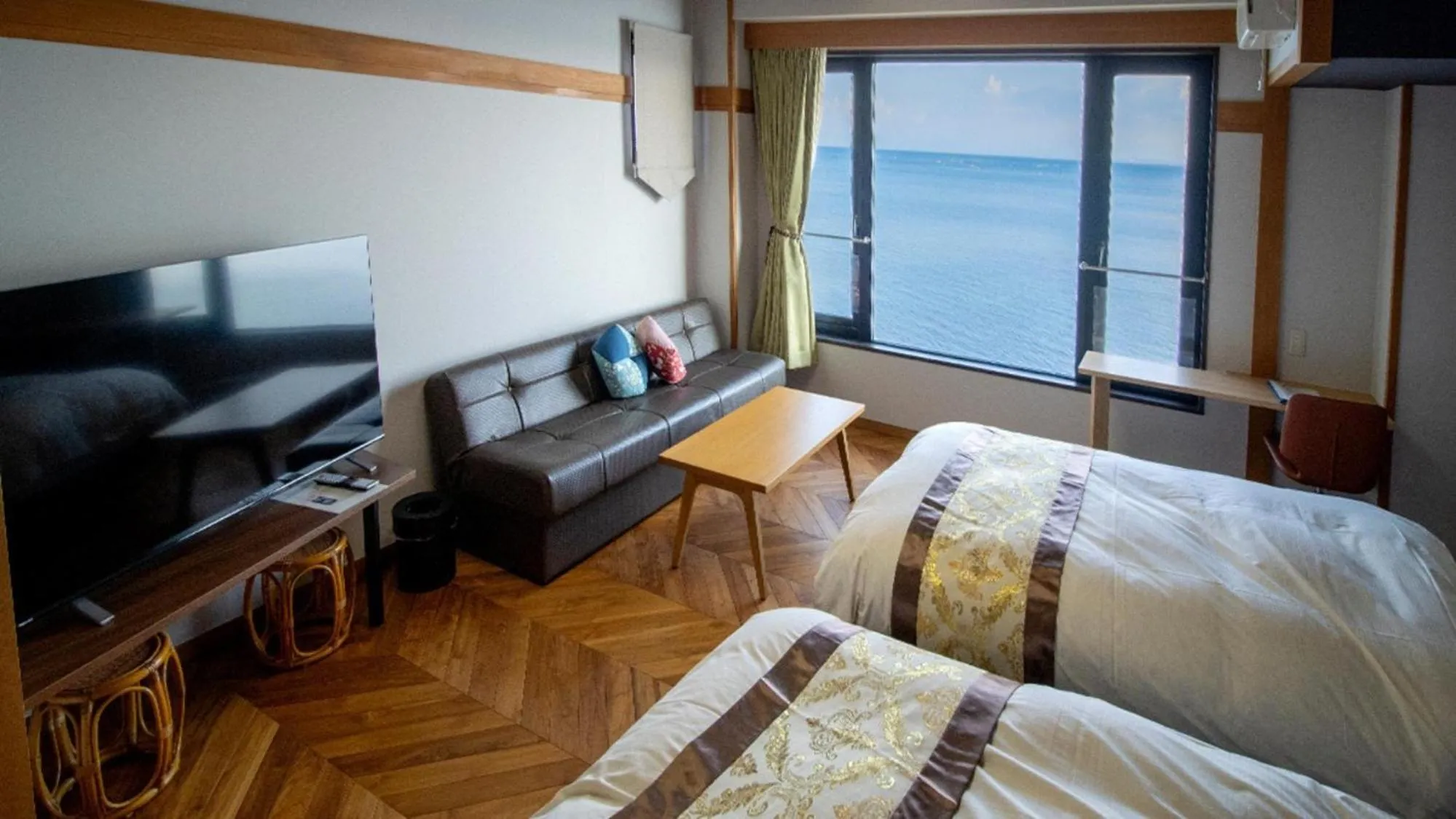 Bed in La se ri Resort and Stay