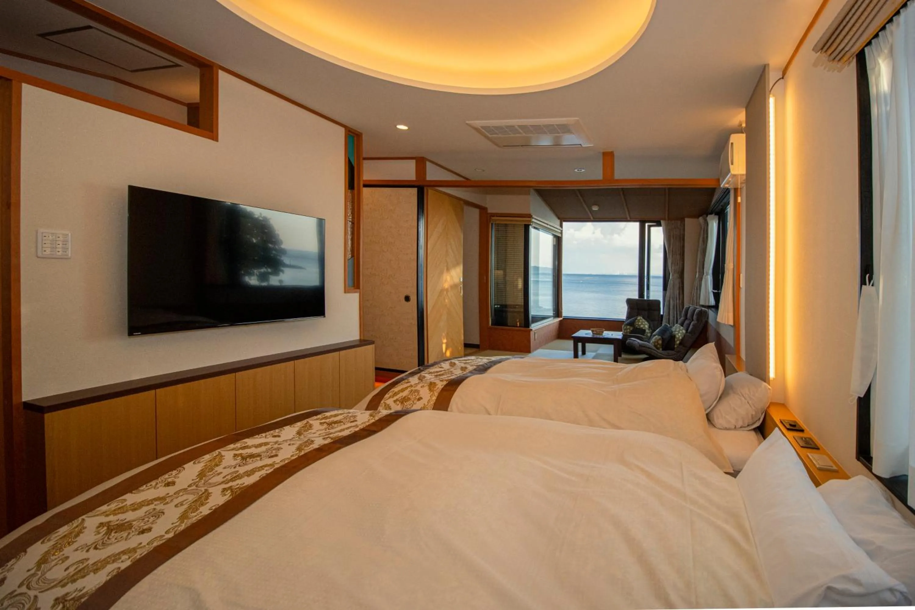 Bed in La se ri Resort and Stay