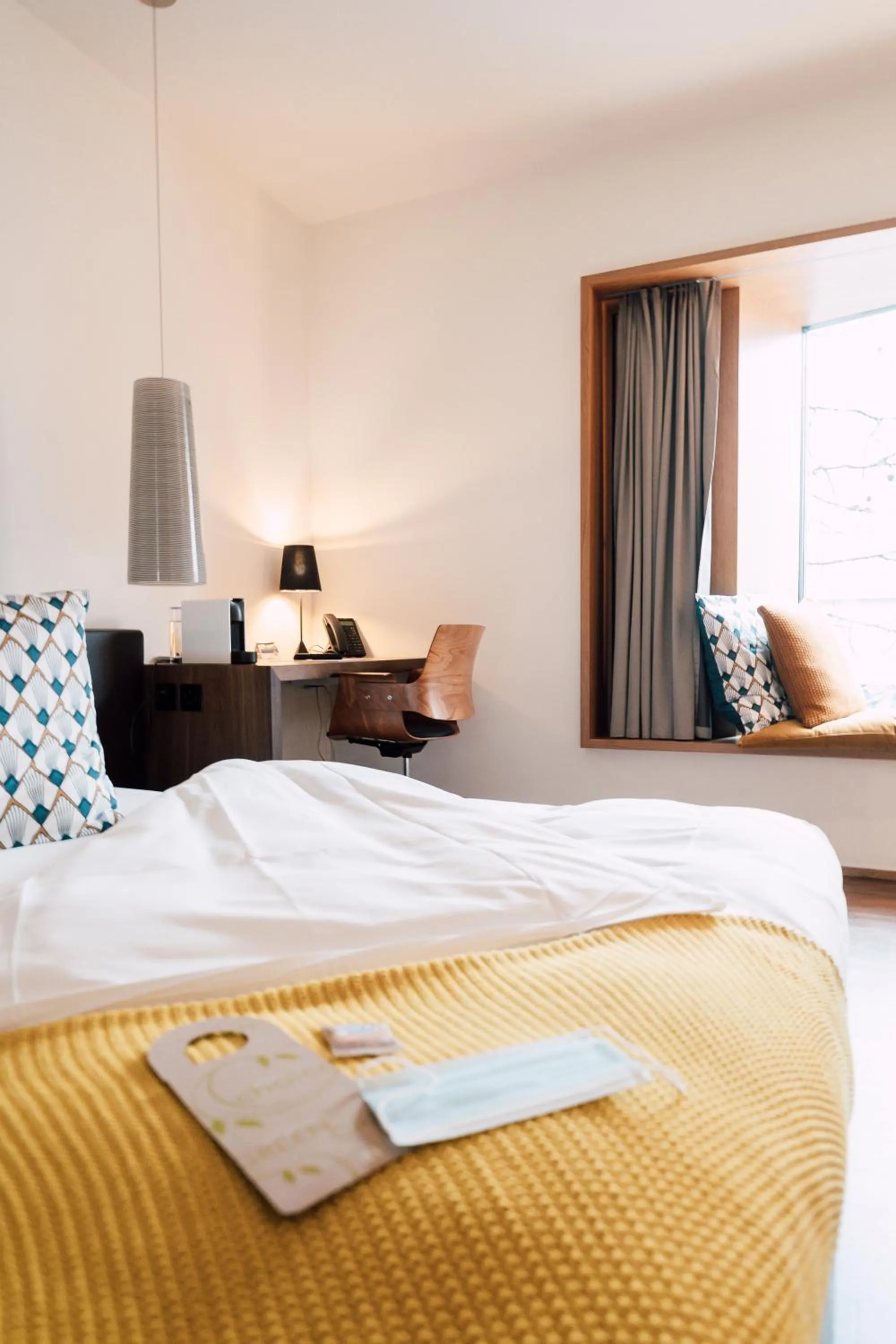 Bed in Blue City Boutique Hotel