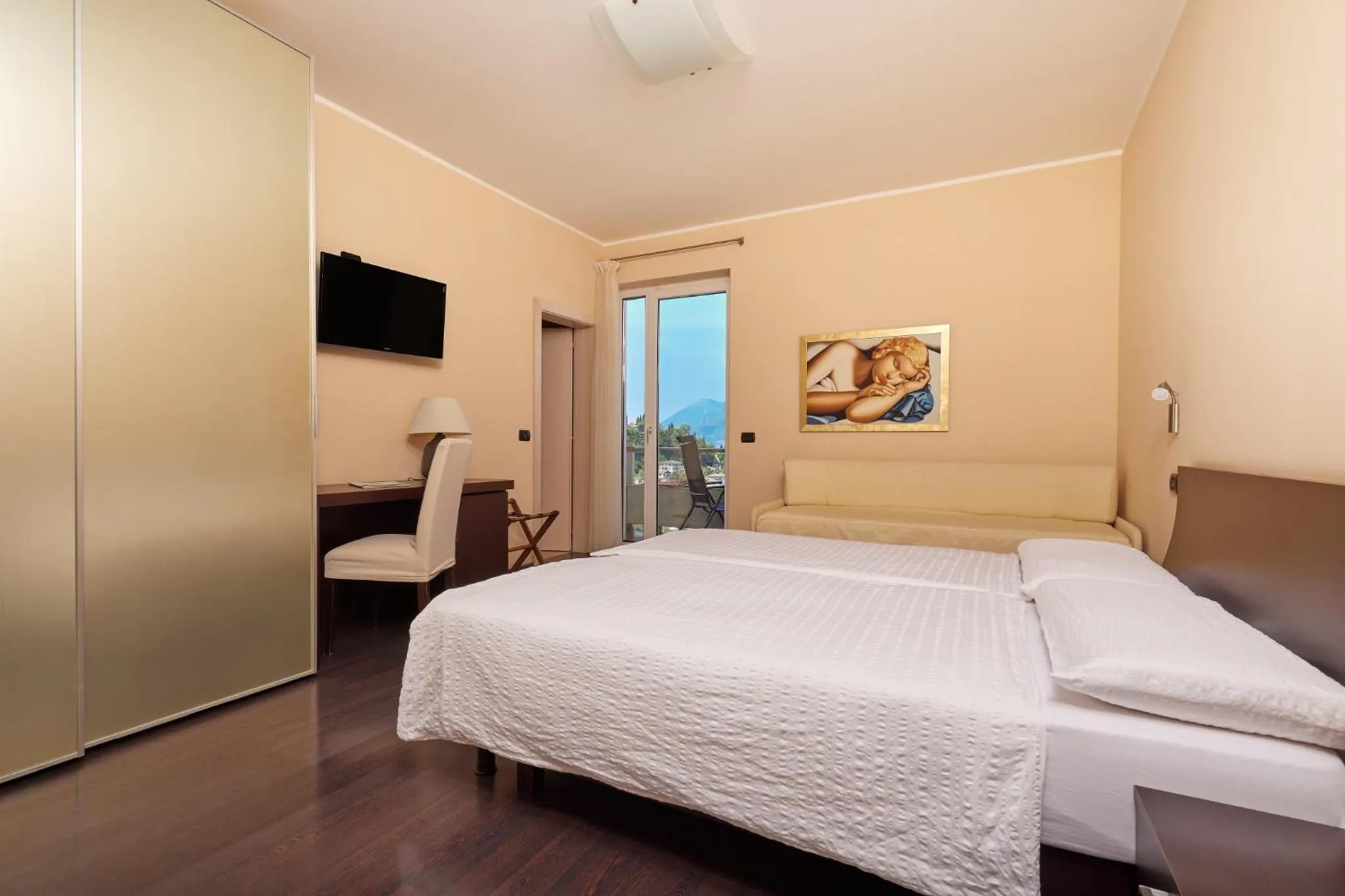 Bed in Hotel Villa Smeralda