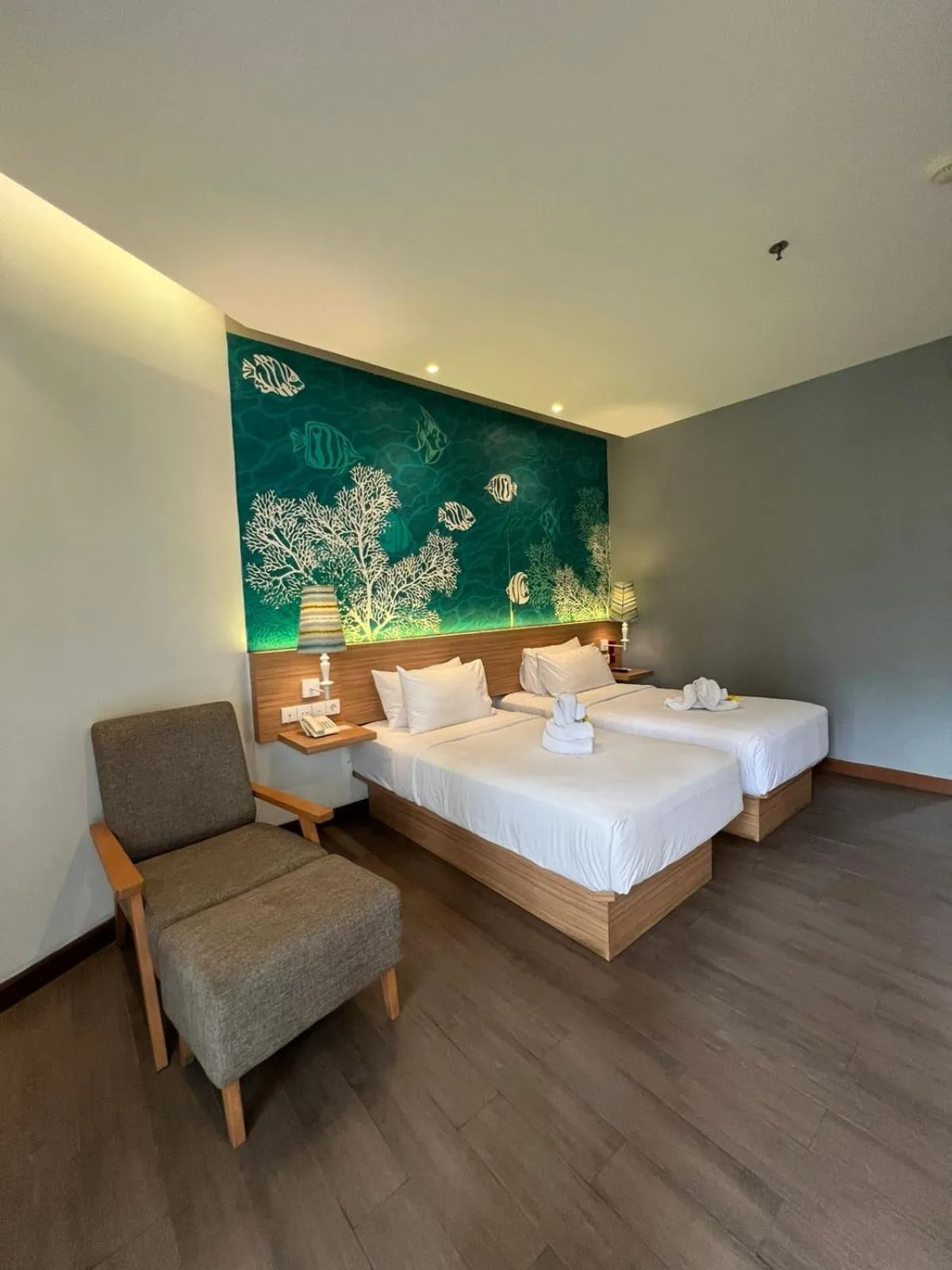 Bed in Manado Tateli Resort and Convention