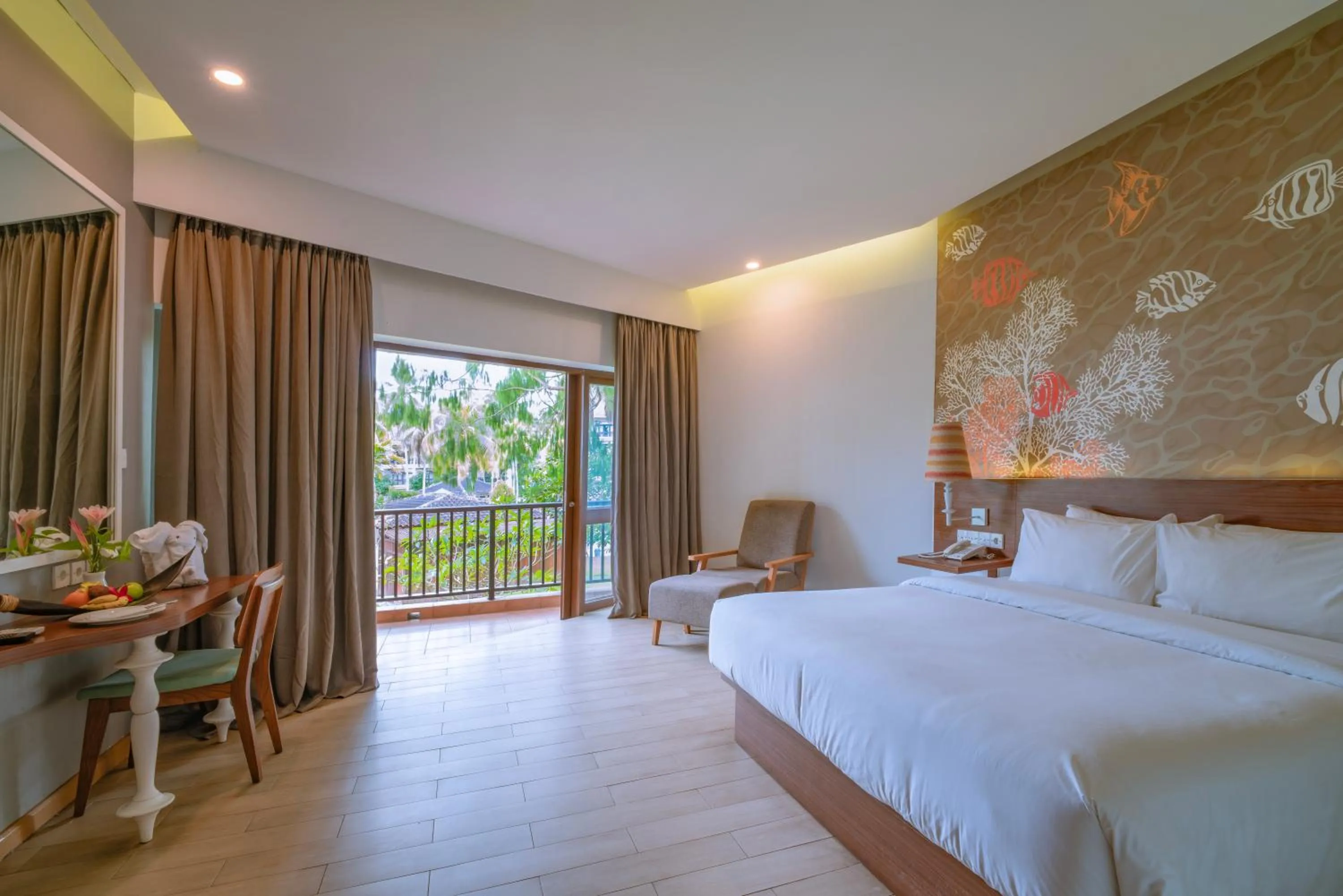 Bed in Manado Tateli Resort and Convention