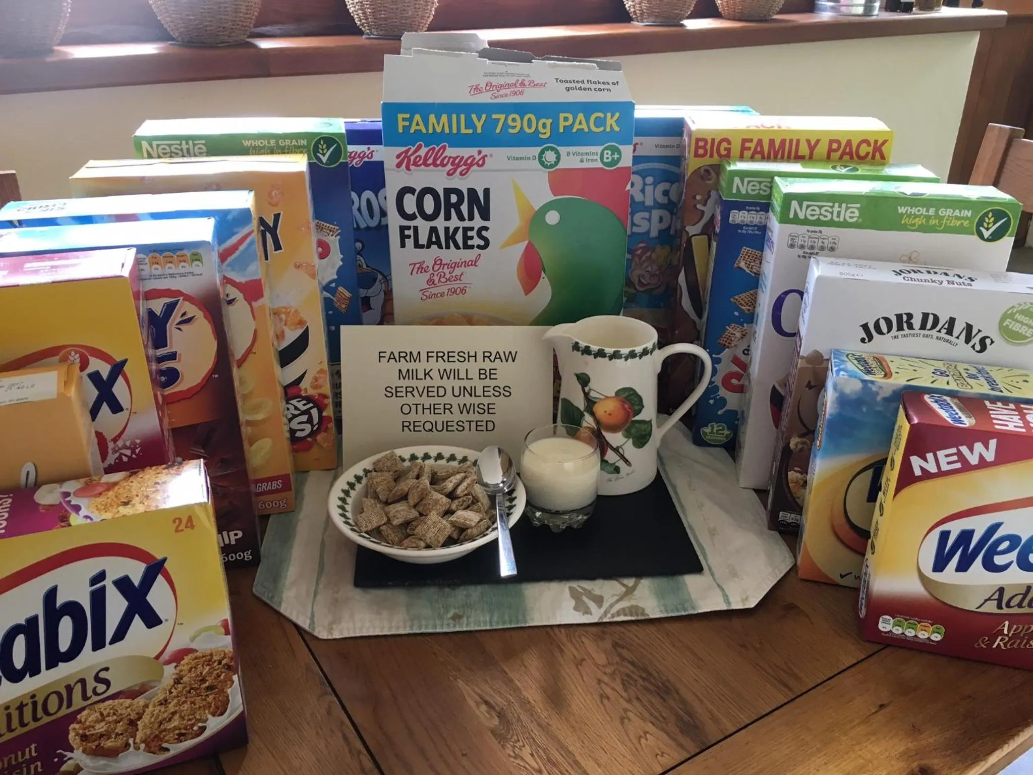 Continental breakfast in Gooseford Farm