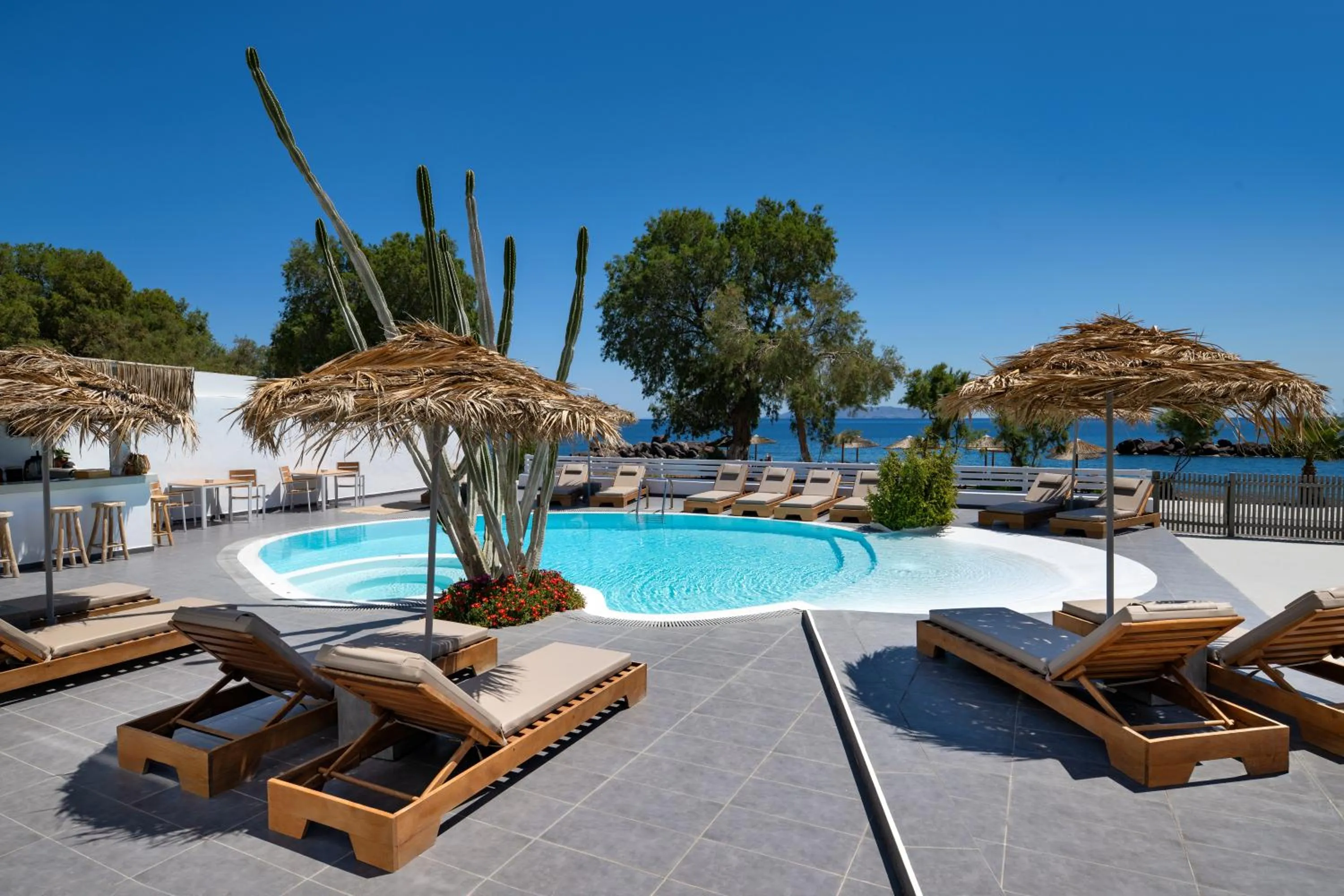 Pool view in Nissia Beach Apartments & Suites