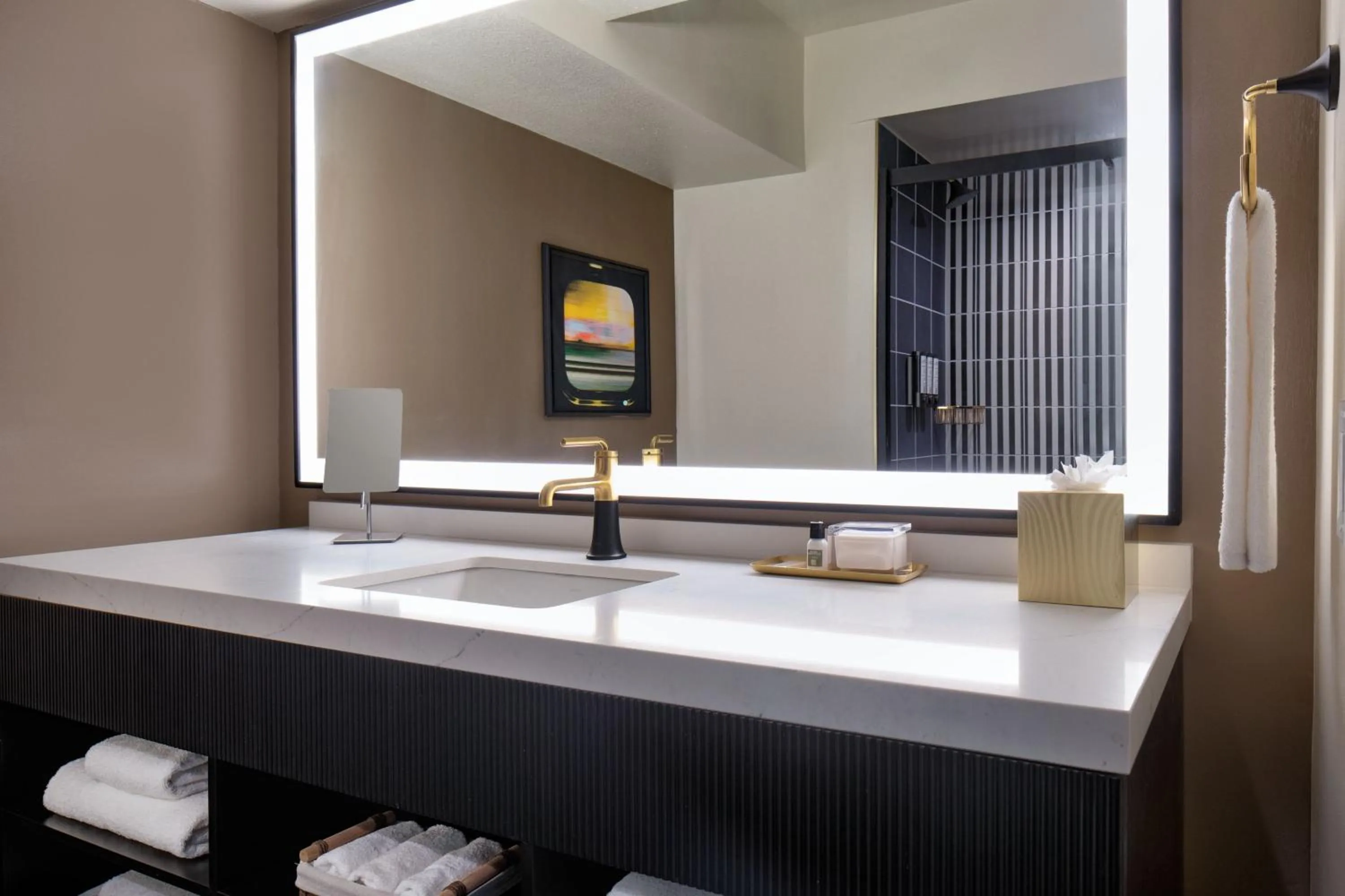 Bathroom in The LaSalle Hotel, Bryan College Station, a Tribute Portfolio Hotel