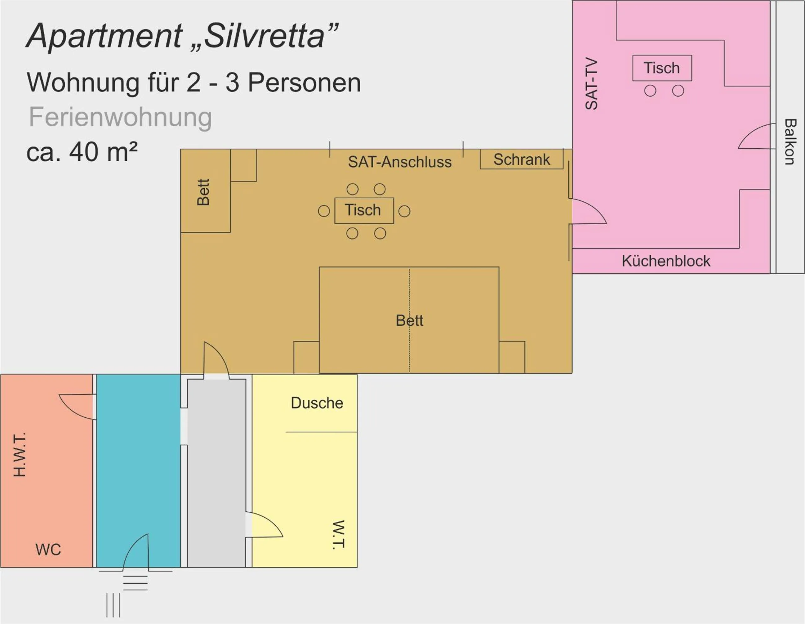 Floor plan in Apartments Kappl