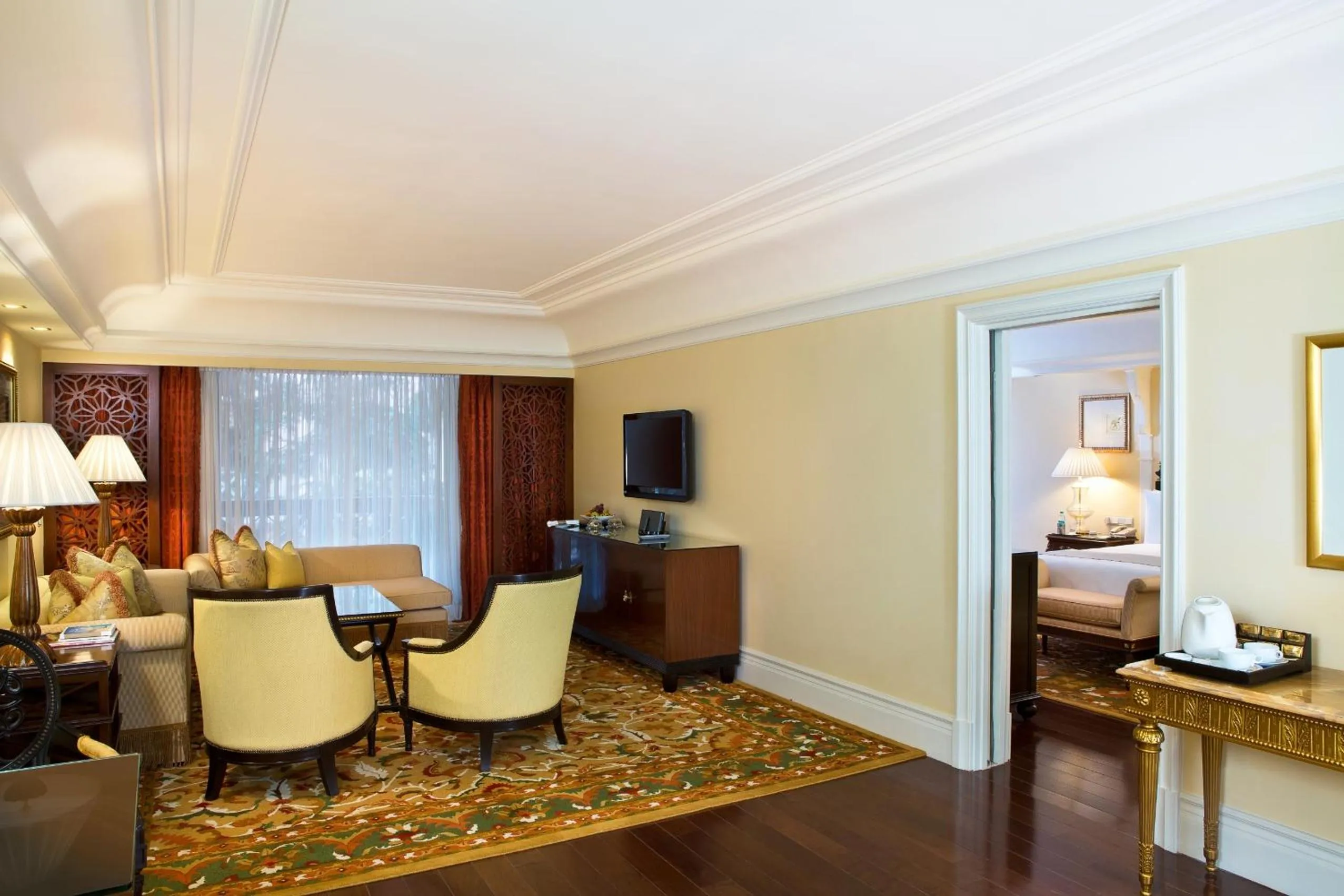 Living room in The Leela Palace Bengaluru