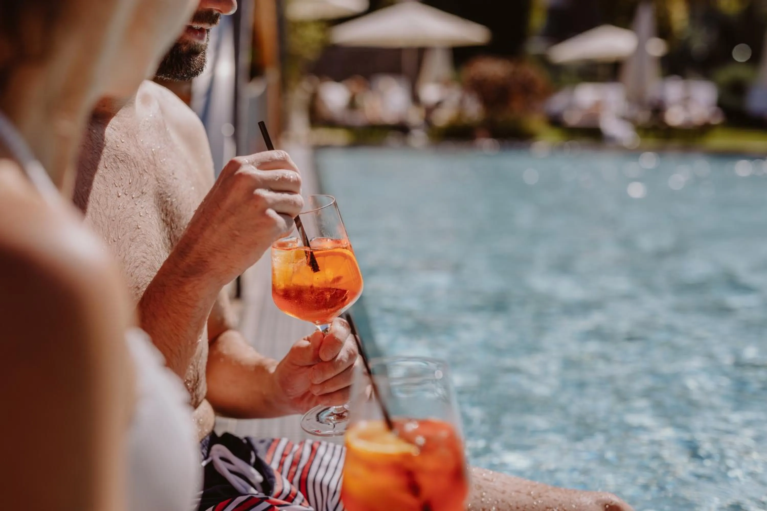 Swimming pool in Verwöhnhotel Berghof