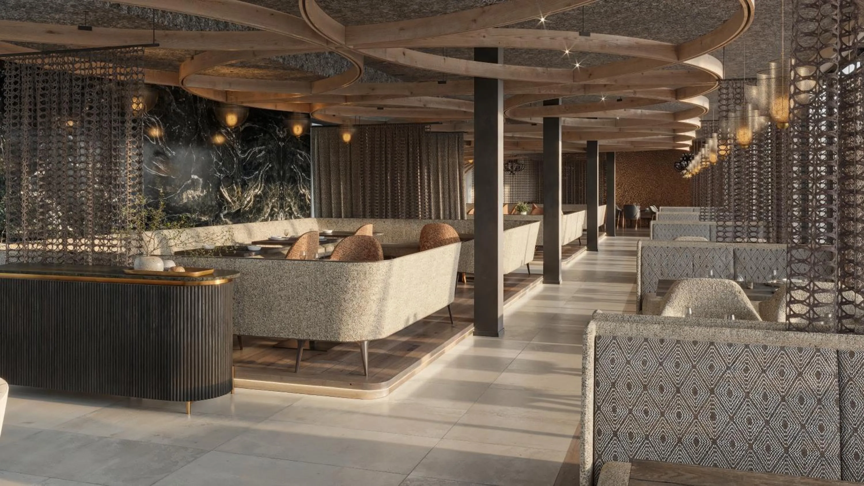 Restaurant/places to eat, Lobby/Reception in Verwöhnhotel Berghof