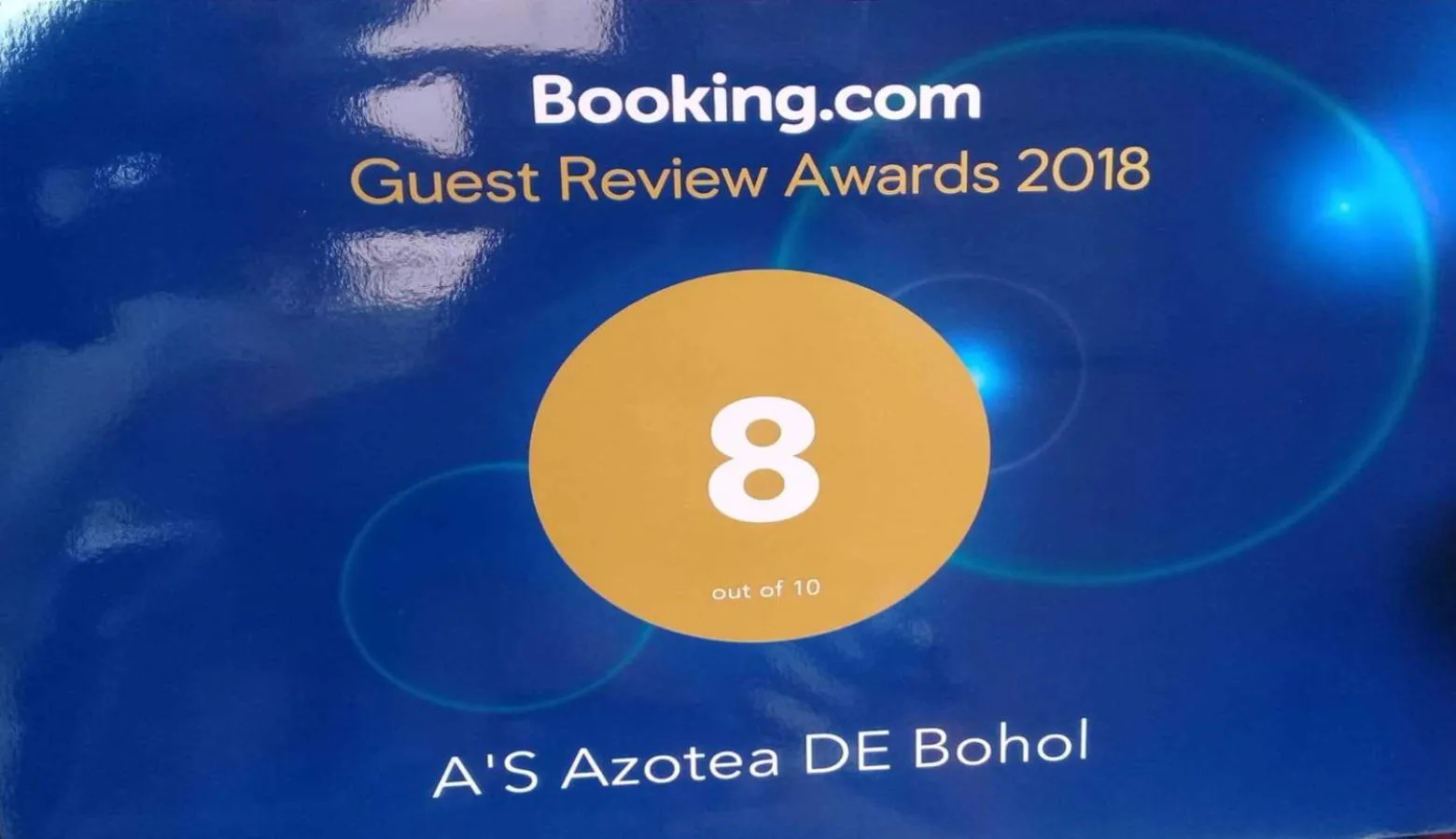 Certificate/Award in A's Azotea de Bohol