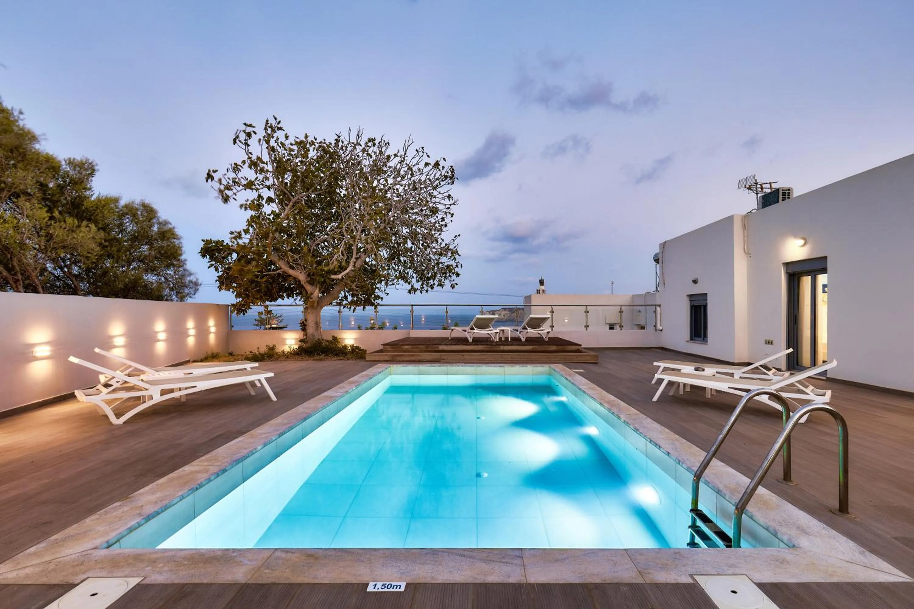 Pool view in Villa Emilia - with private, heated swimming pool