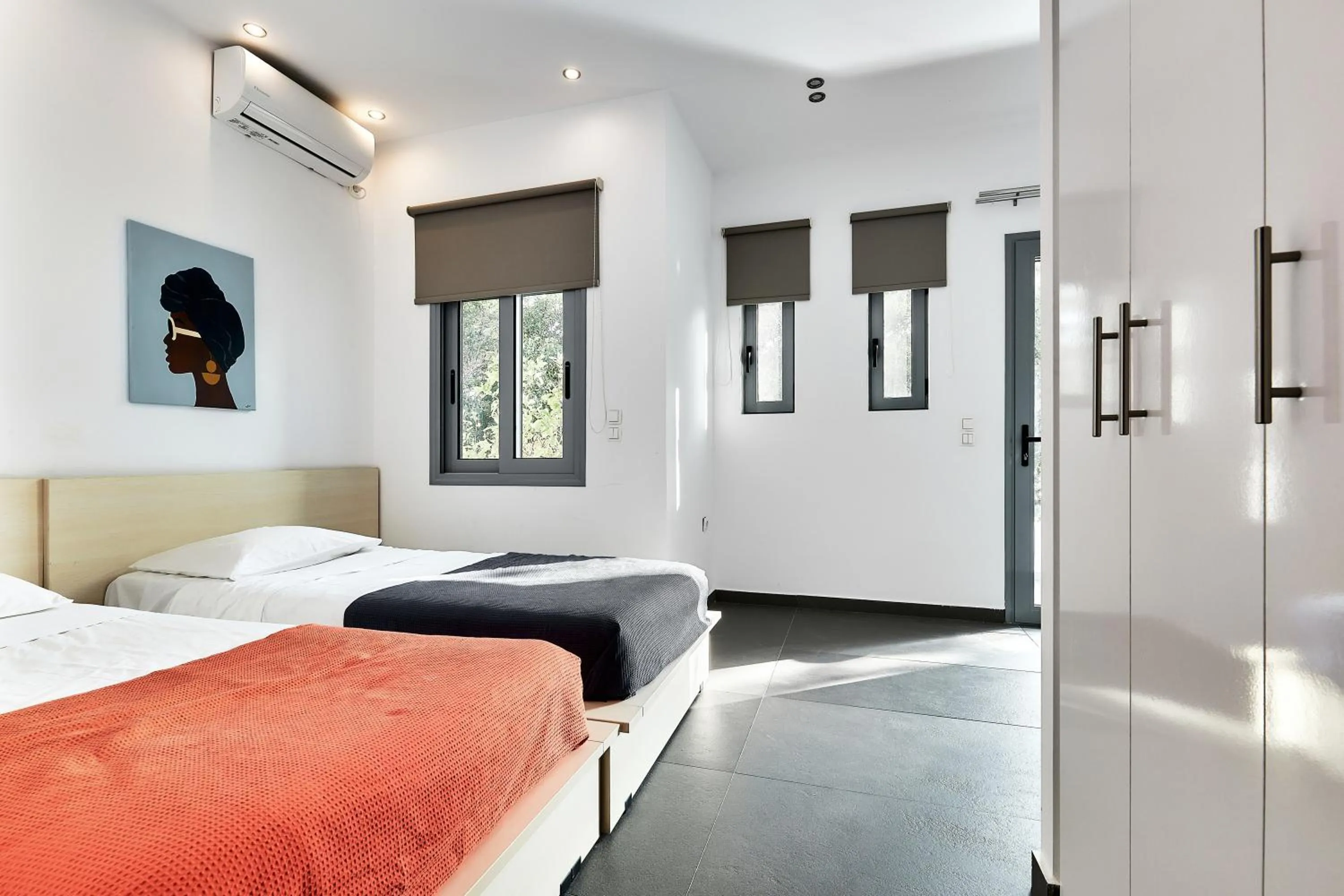 Bedroom, Bed in Villa Emilia - with private, heated swimming pool