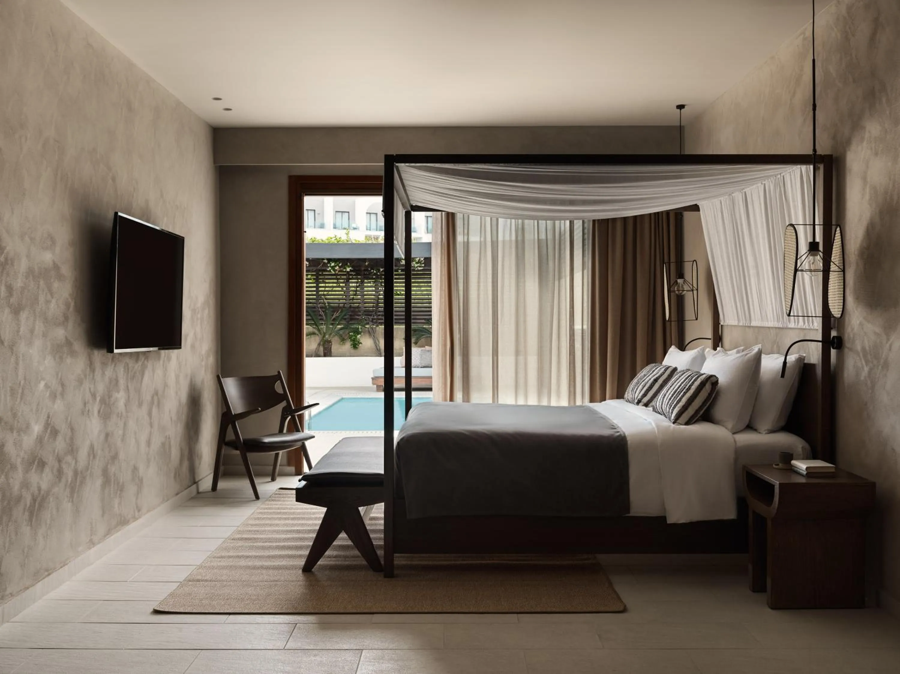 Bed in Aulūs Lindos Rhodes, Curio Collection by Hilton