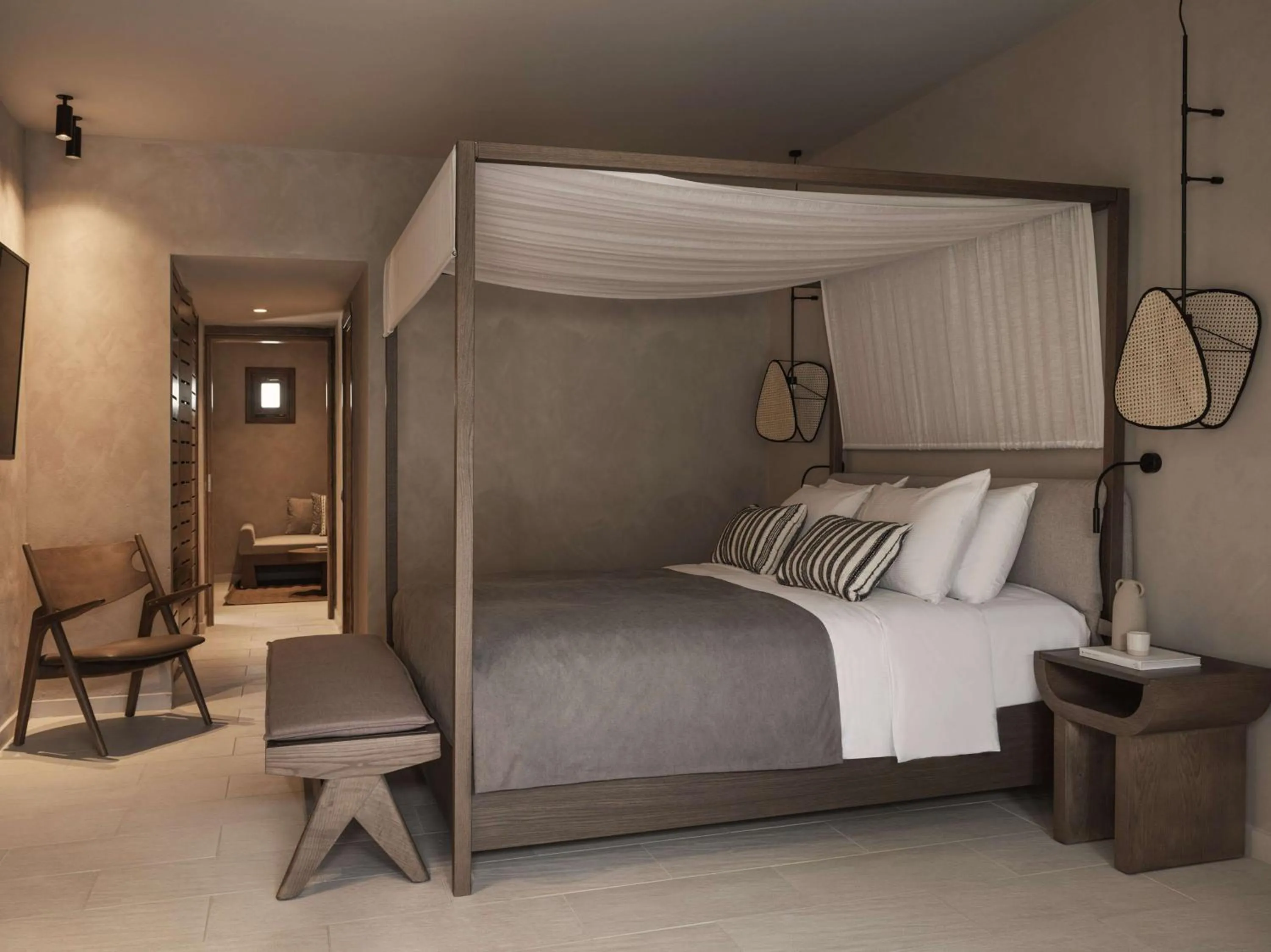 Bed in Aulūs Lindos Rhodes, Curio Collection by Hilton