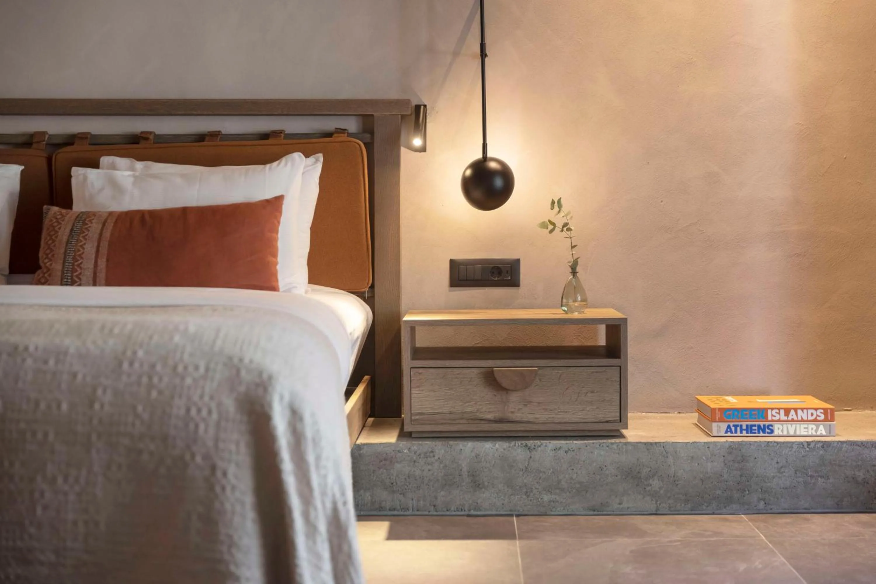 Bed in Aulūs Lindos Rhodes, Curio Collection by Hilton