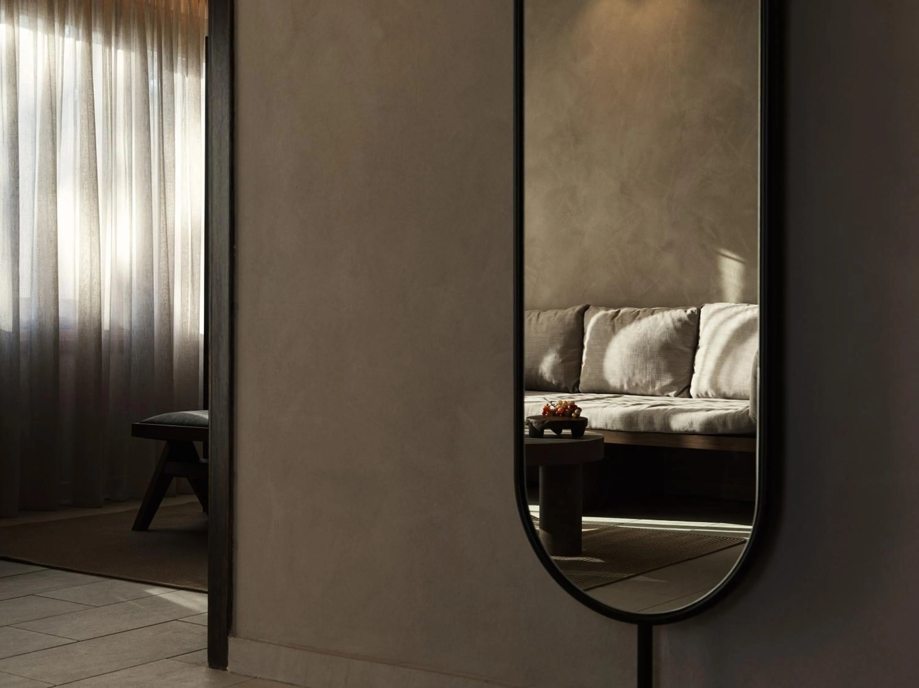 Living room, Bed in Aulūs Lindos Rhodes, Curio Collection by Hilton