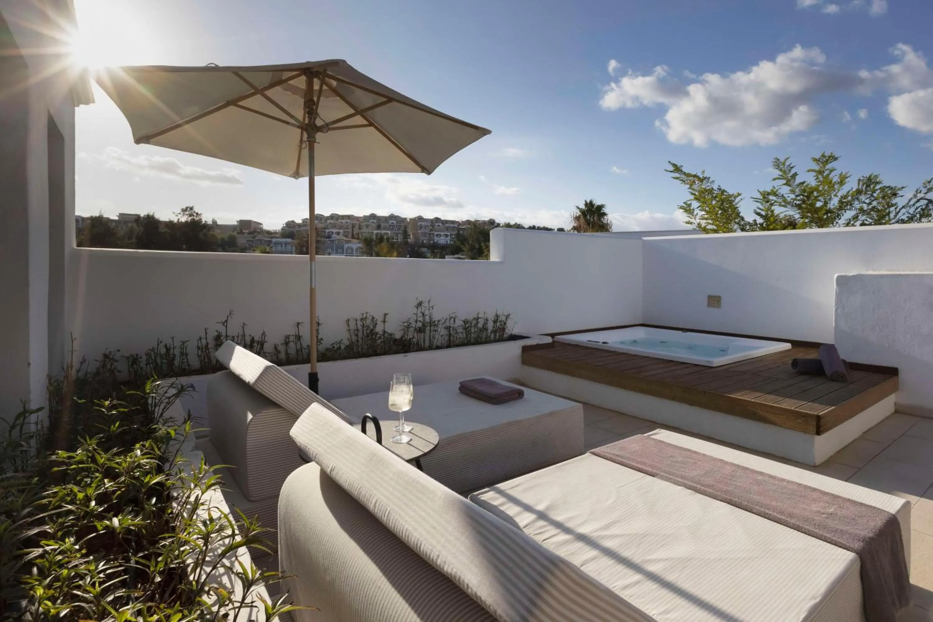 Living room in Aulūs Lindos Rhodes, Curio Collection by Hilton