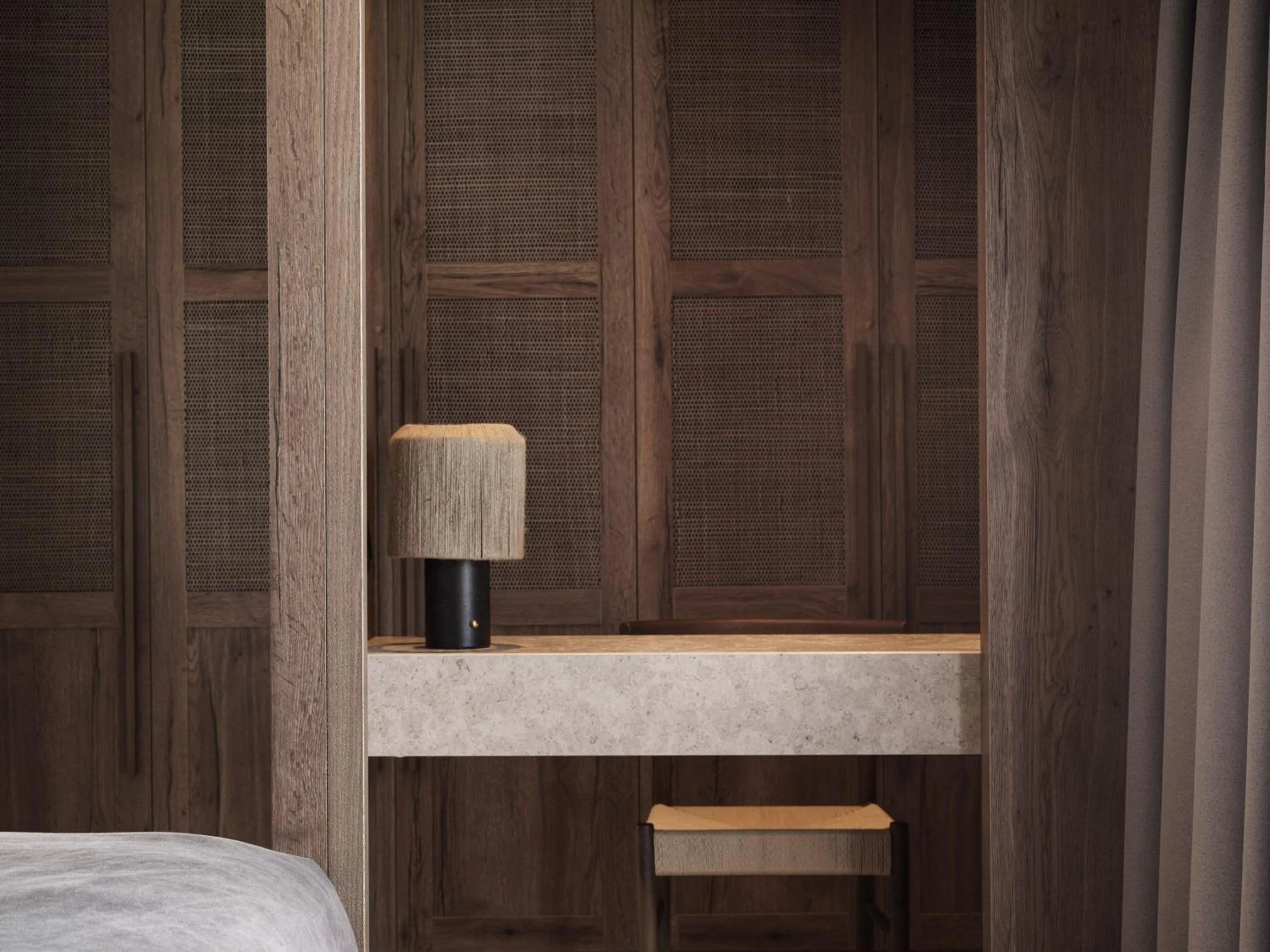 Bedroom, Bed in Aulūs Lindos Rhodes, Curio Collection by Hilton