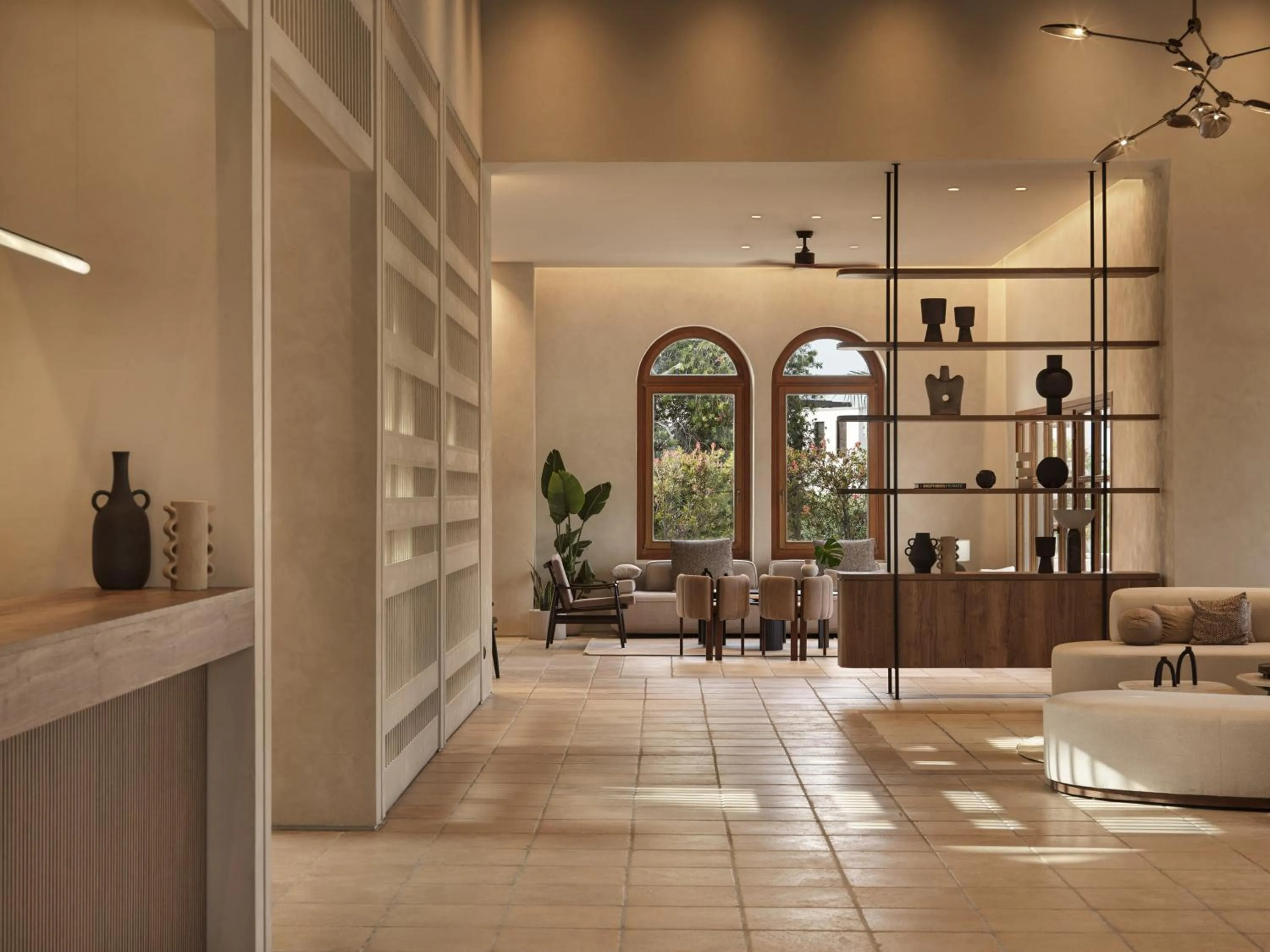 Communal lounge/ TV room in Aulūs Lindos Rhodes, Curio Collection by Hilton