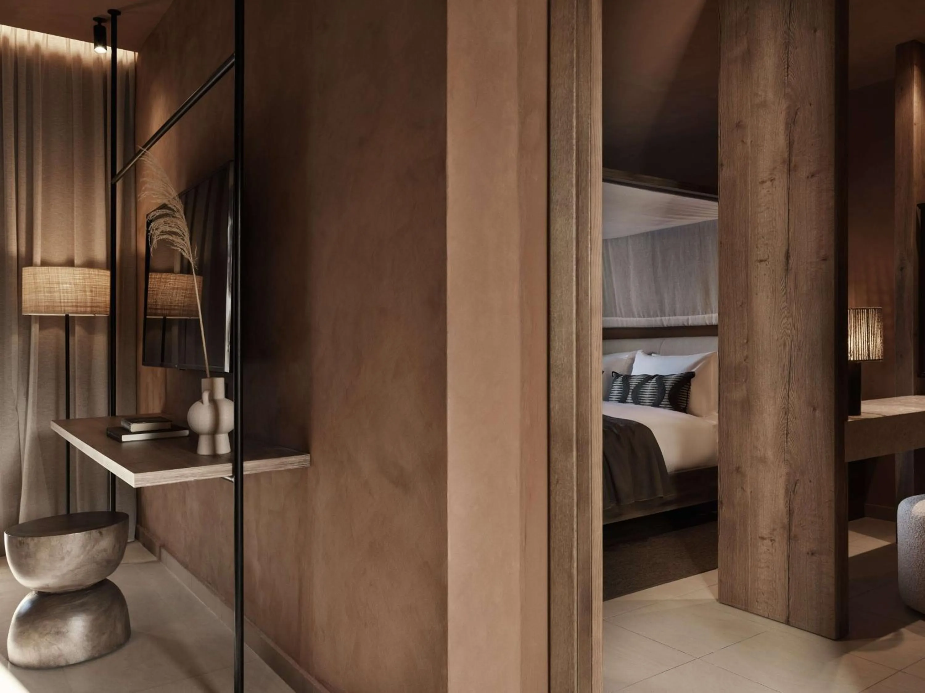 Bed in Aulūs Lindos Rhodes, Curio Collection by Hilton