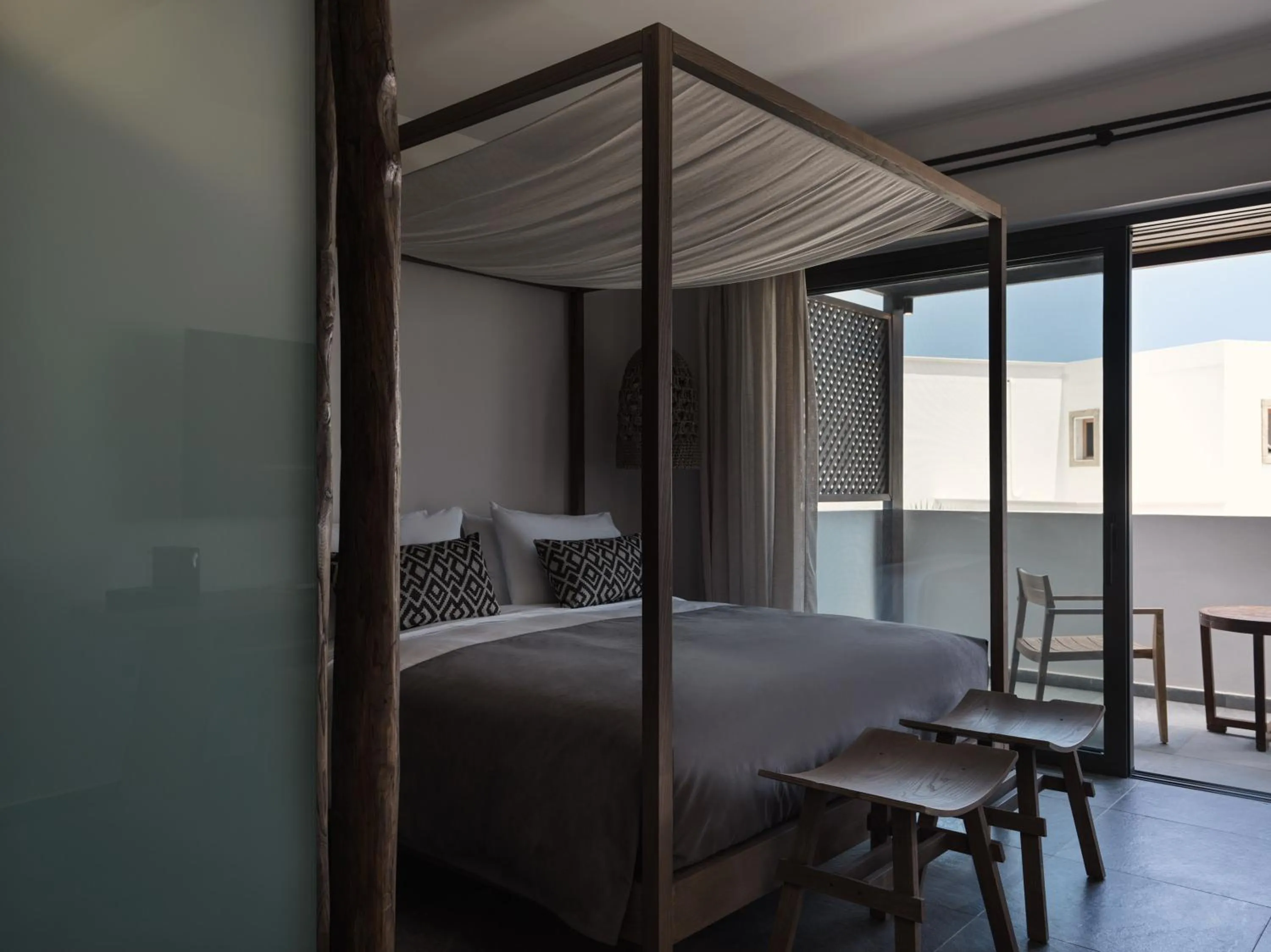 Balcony/Terrace, Bed in Aulūs Lindos Rhodes, Curio Collection by Hilton