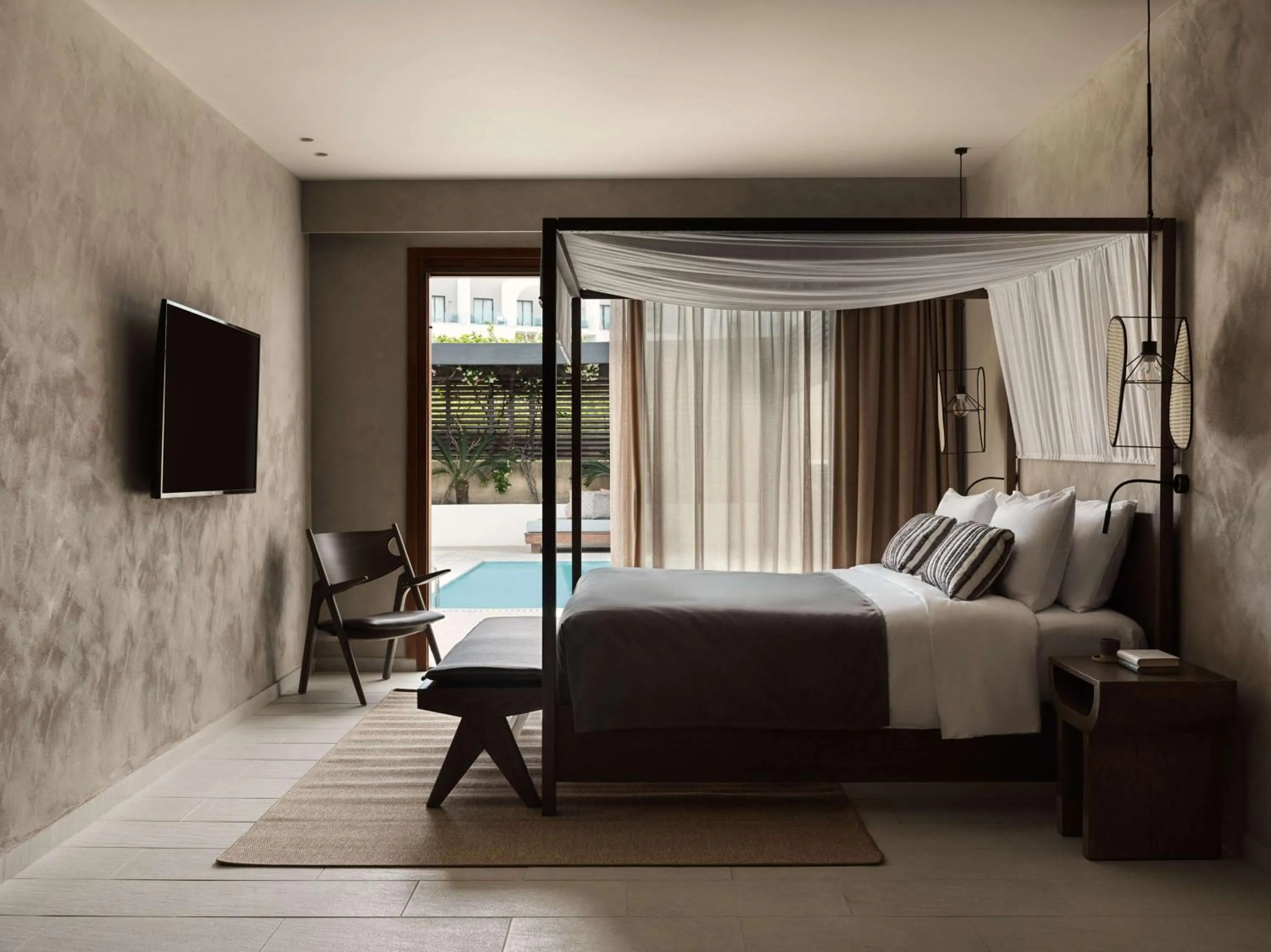 Bed in Aulūs Lindos Rhodes, Curio Collection by Hilton