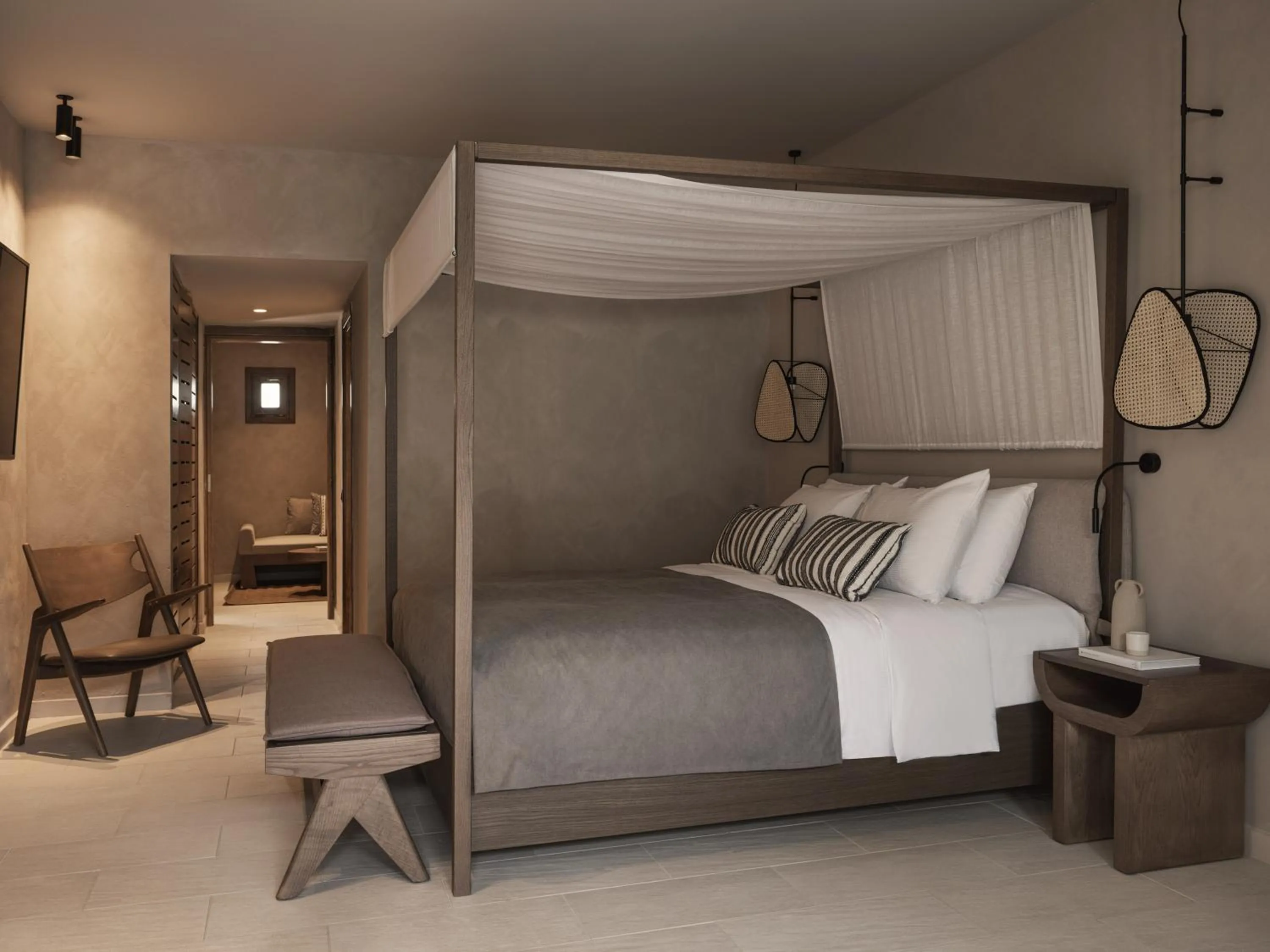 Bed in Aulūs Lindos Rhodes, Curio Collection by Hilton