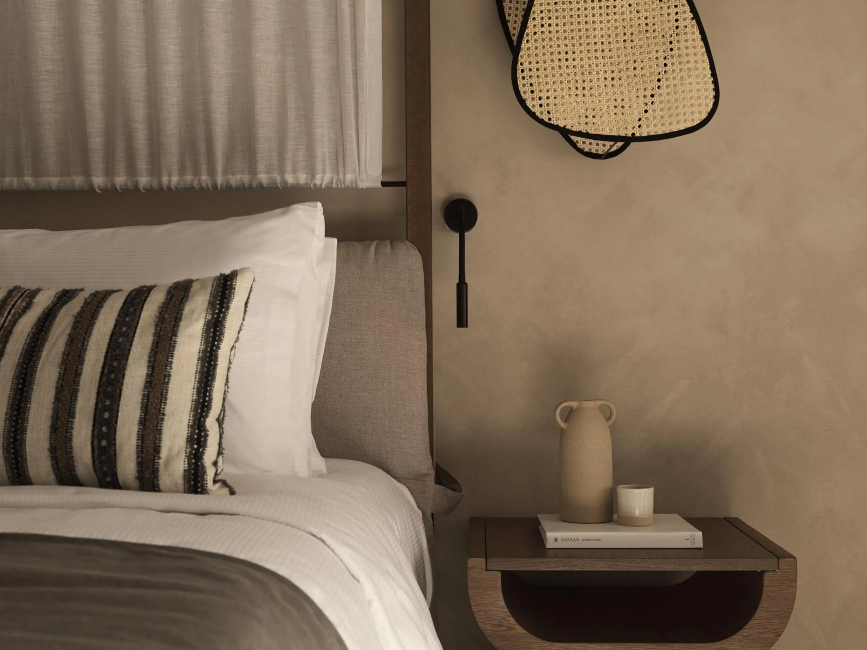 Bed in Aulūs Lindos Rhodes, Curio Collection by Hilton