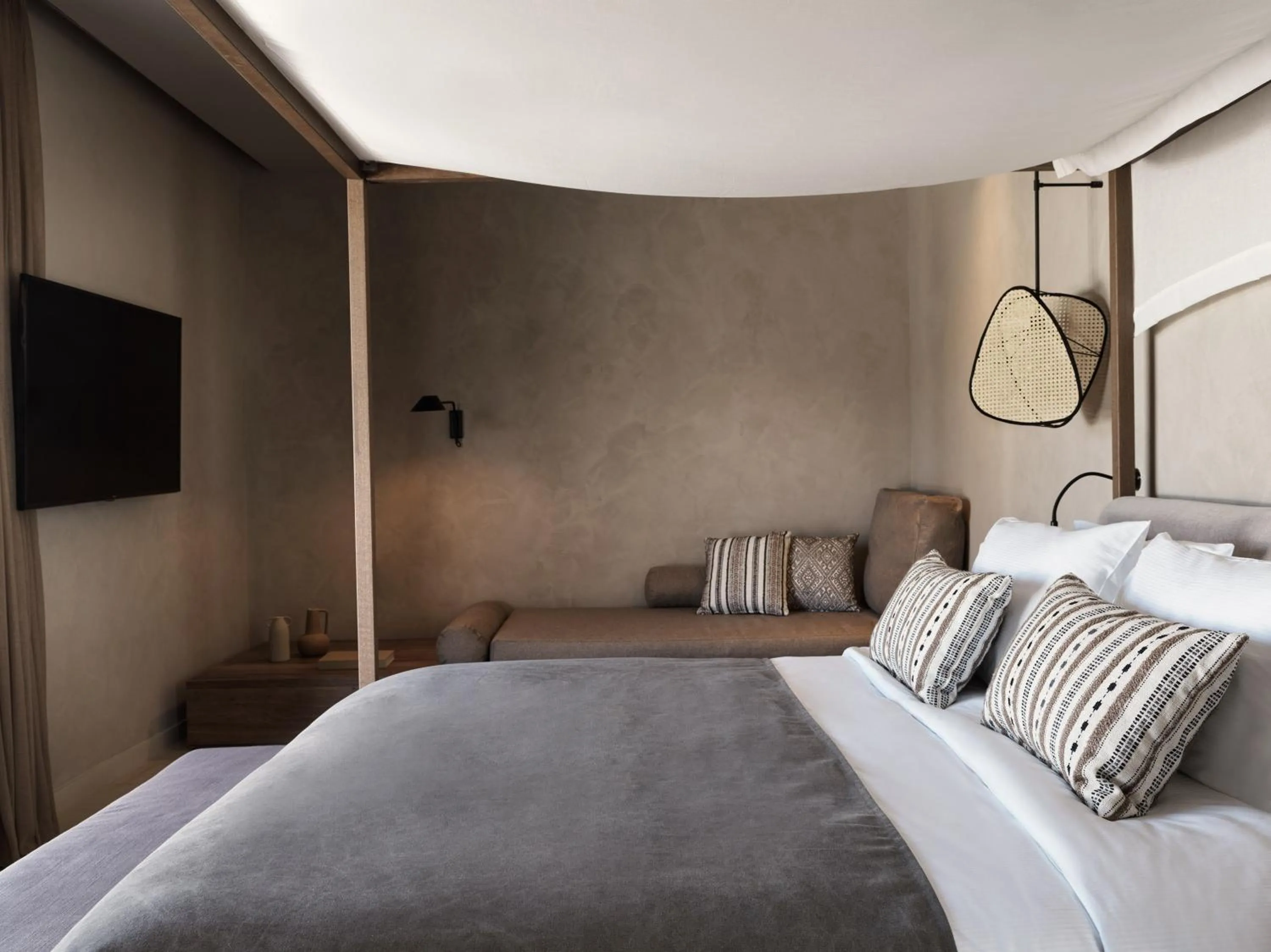 View (from property/room), Bed in Aulūs Lindos Rhodes, Curio Collection by Hilton