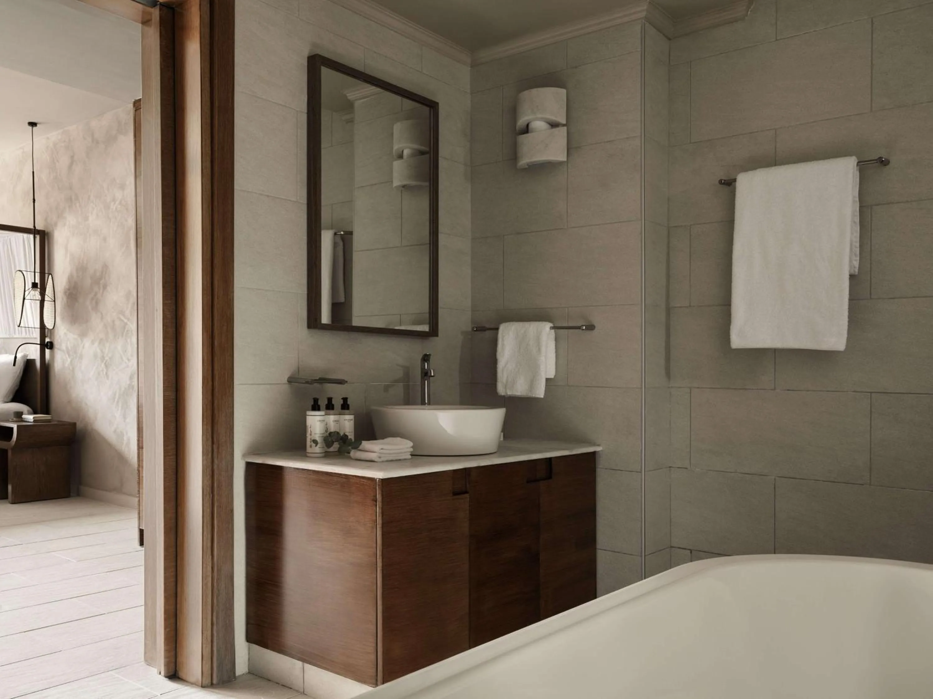 Bathroom in Aulūs Lindos Rhodes, Curio Collection by Hilton