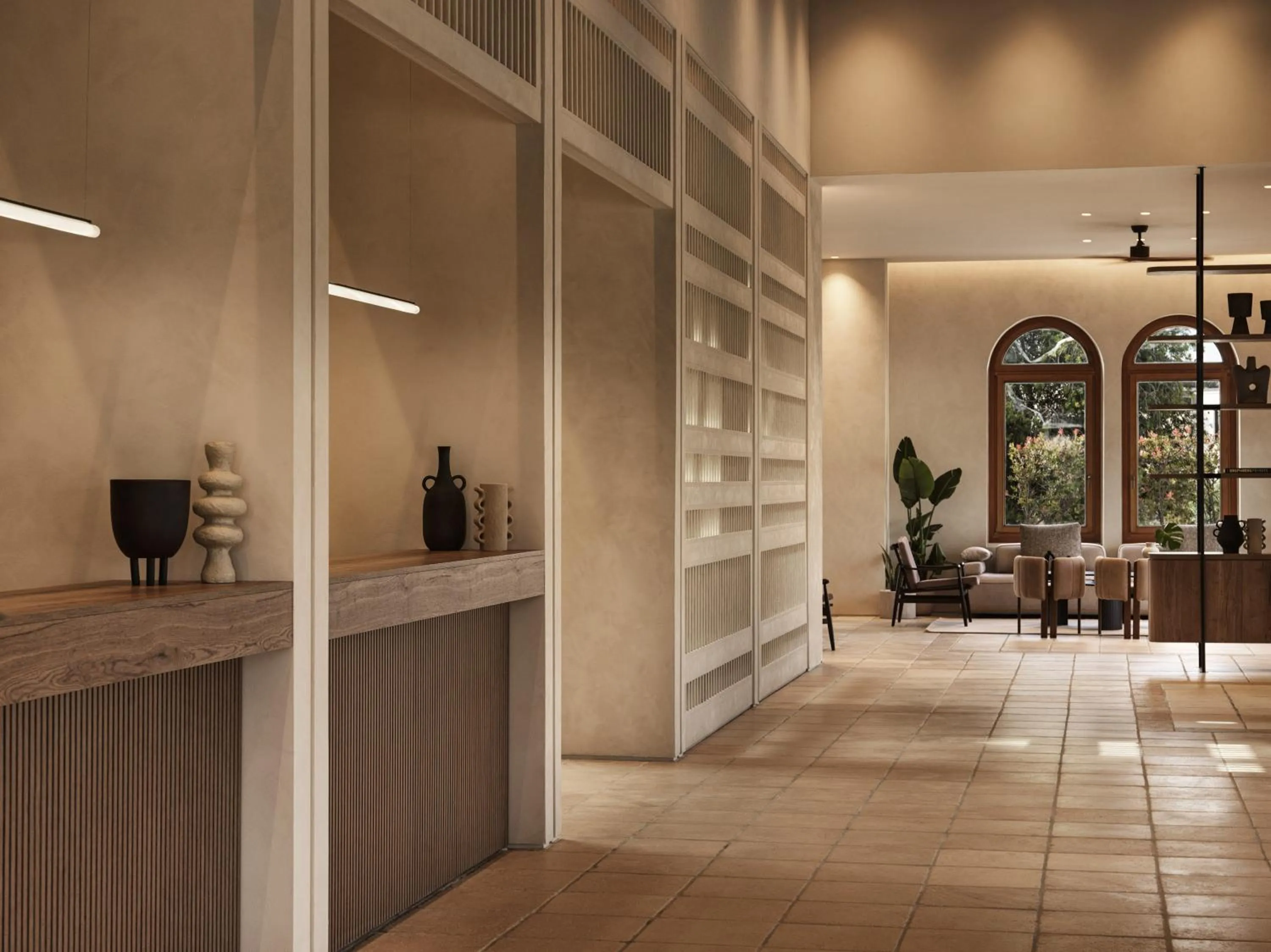 Lobby or reception in Aulūs Lindos Rhodes, Curio Collection by Hilton