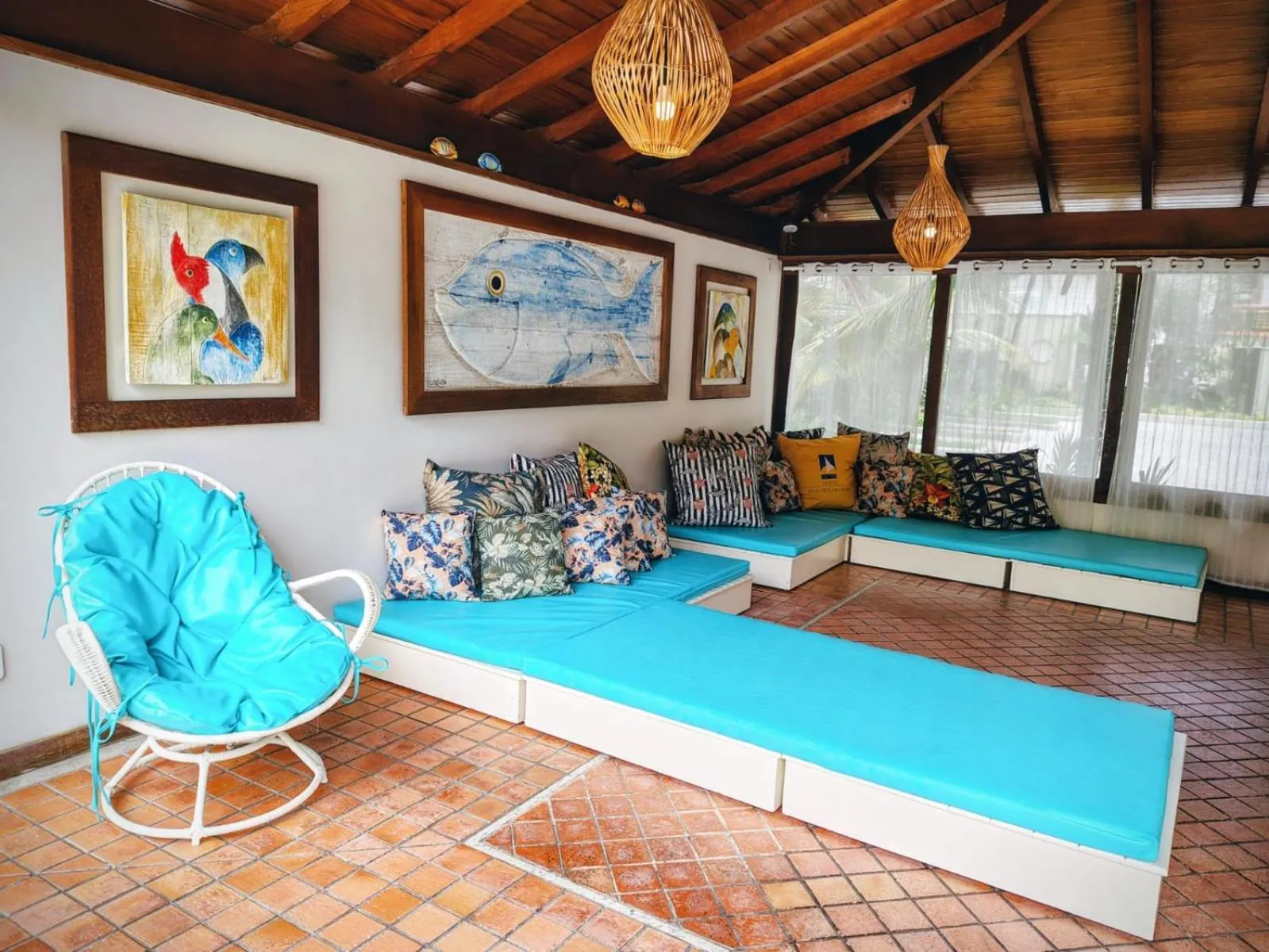 Seating area in Hotel Mar de Cabo Frio