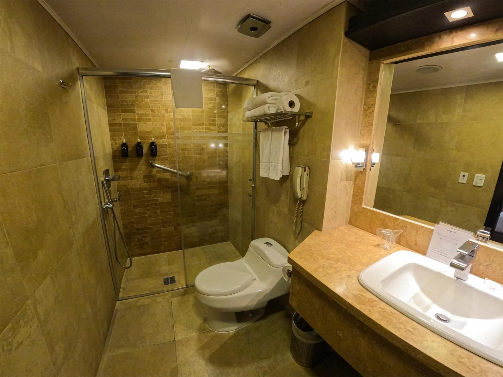 Shower in Mercure Alameda Quito