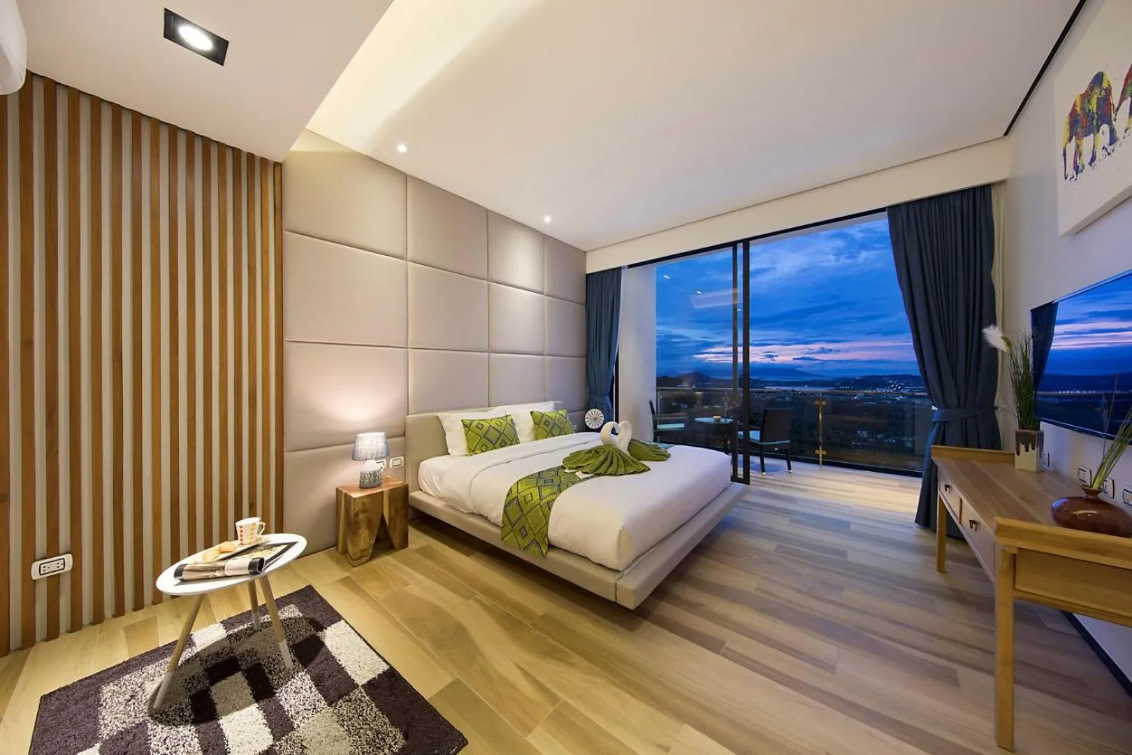 Bed in Samui Sea Star Villa