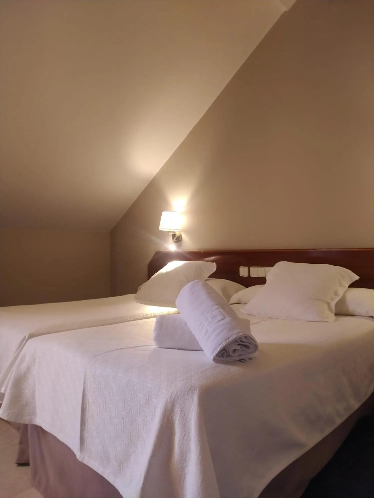 Bed in Hotel Olimpo