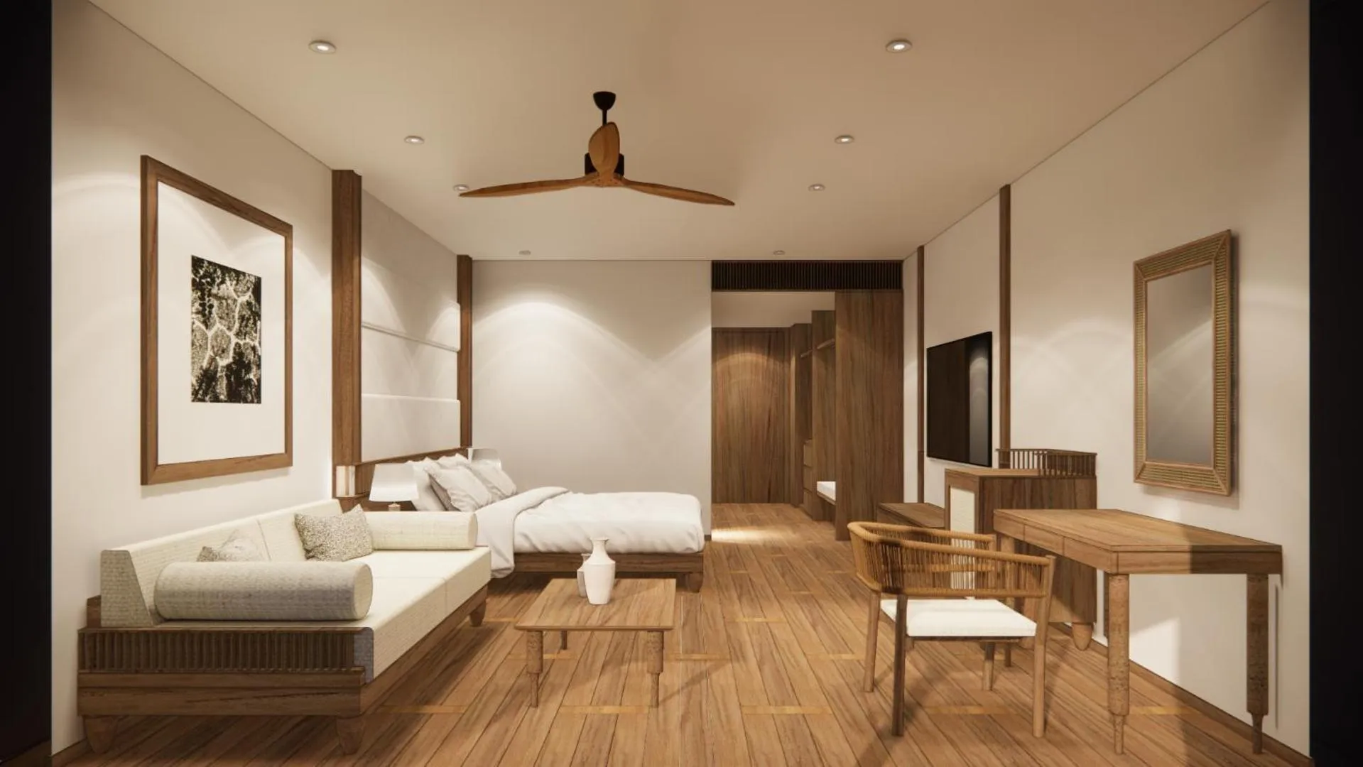 Bed in Khaolak Paradise Resort