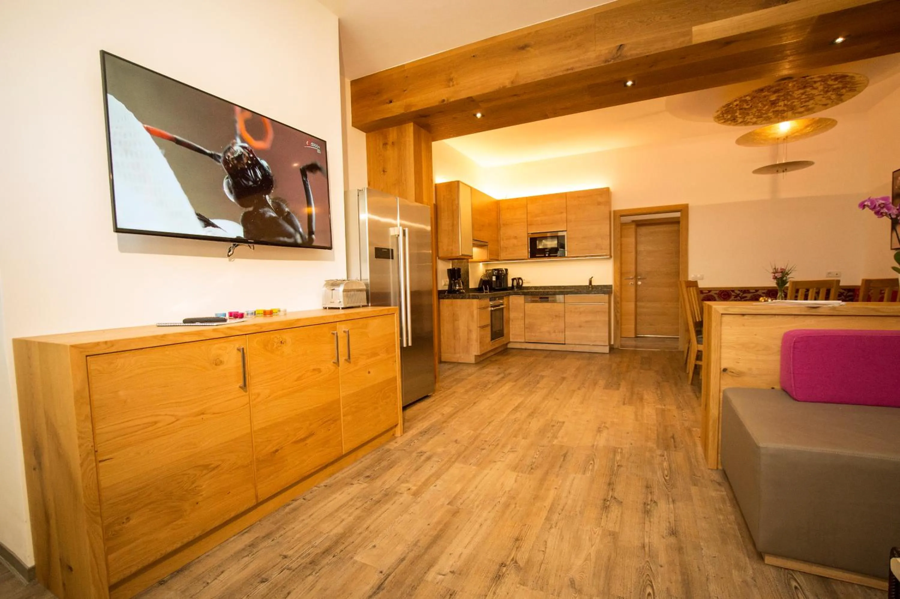Kitchen or kitchenette in Apparthotel Panorama