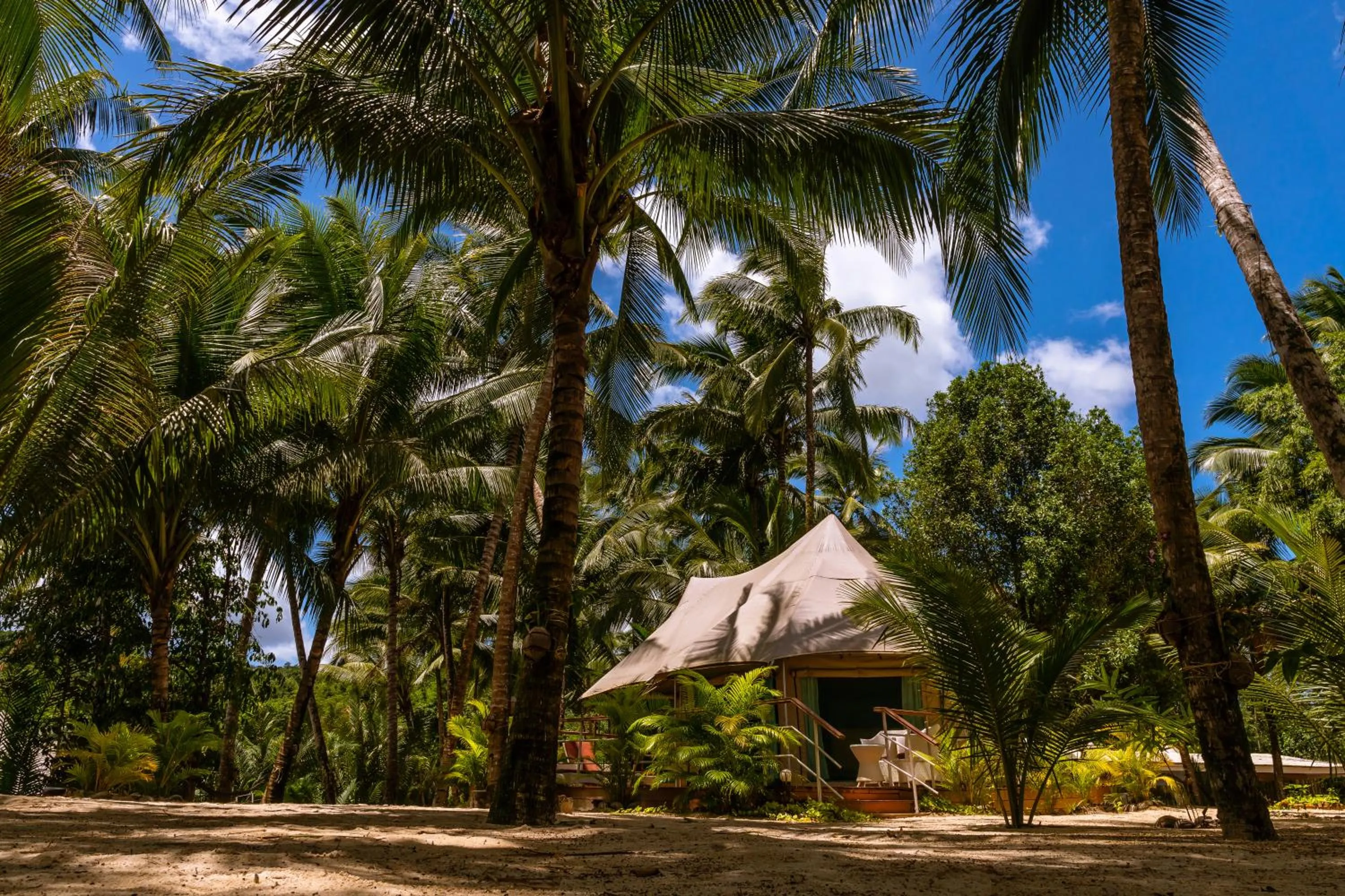 Garden view in Canvas & Orchids Retreat