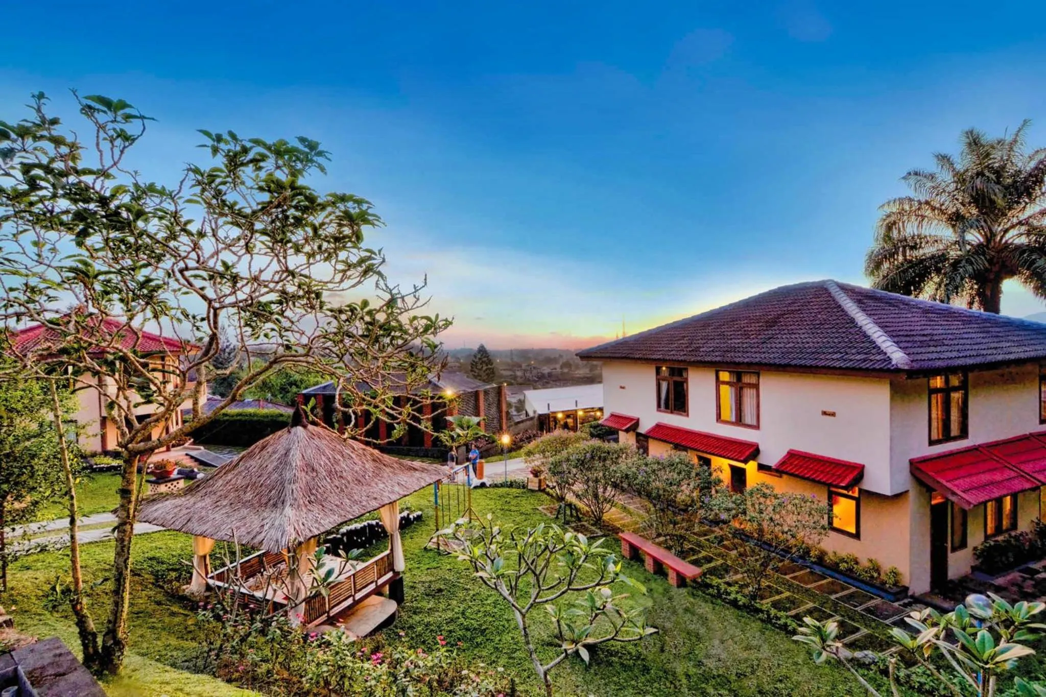 Garden view in The Jayakarta Cisarua