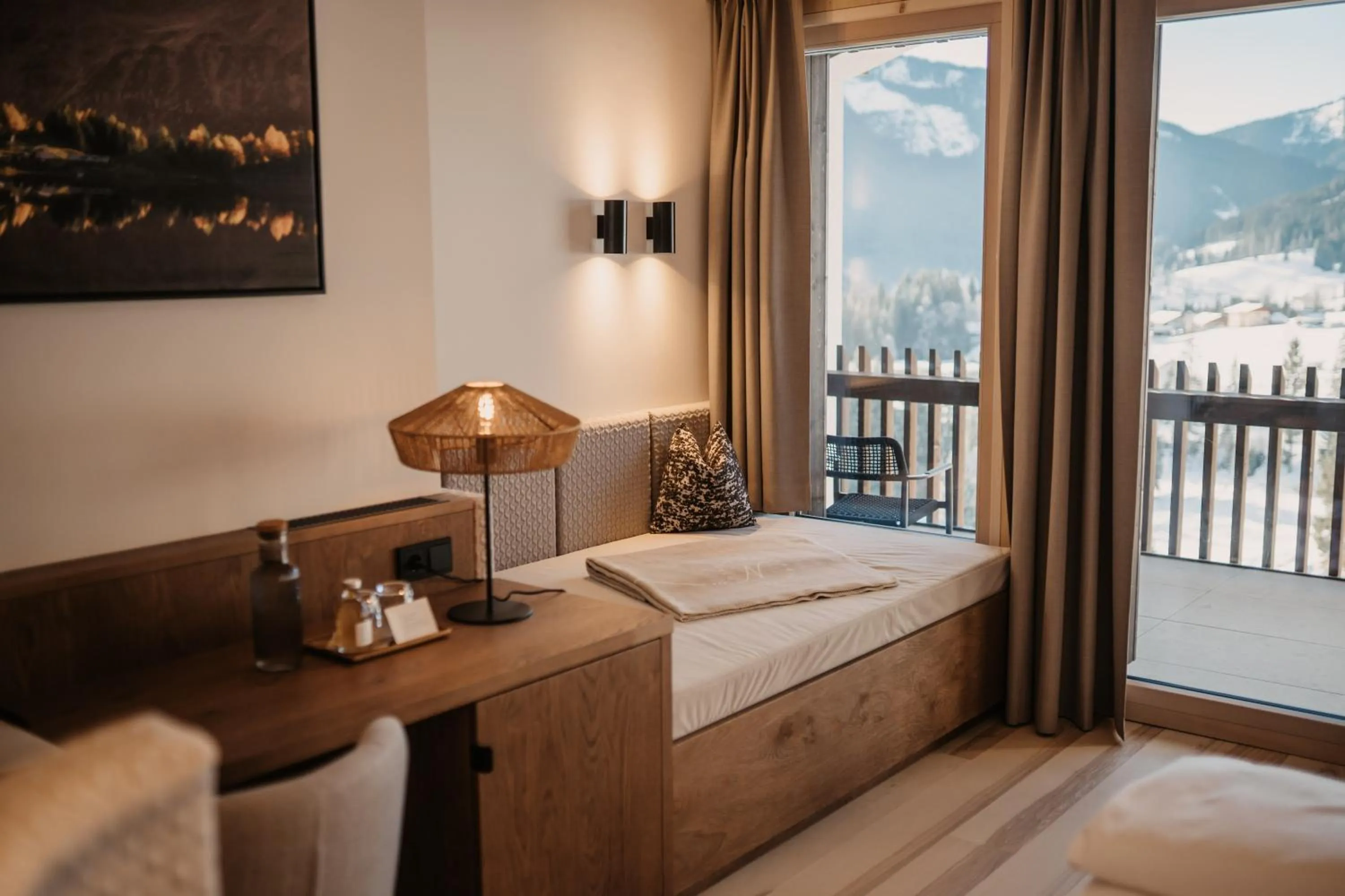 Natural landscape, Bed in Hotel Neubergerhof