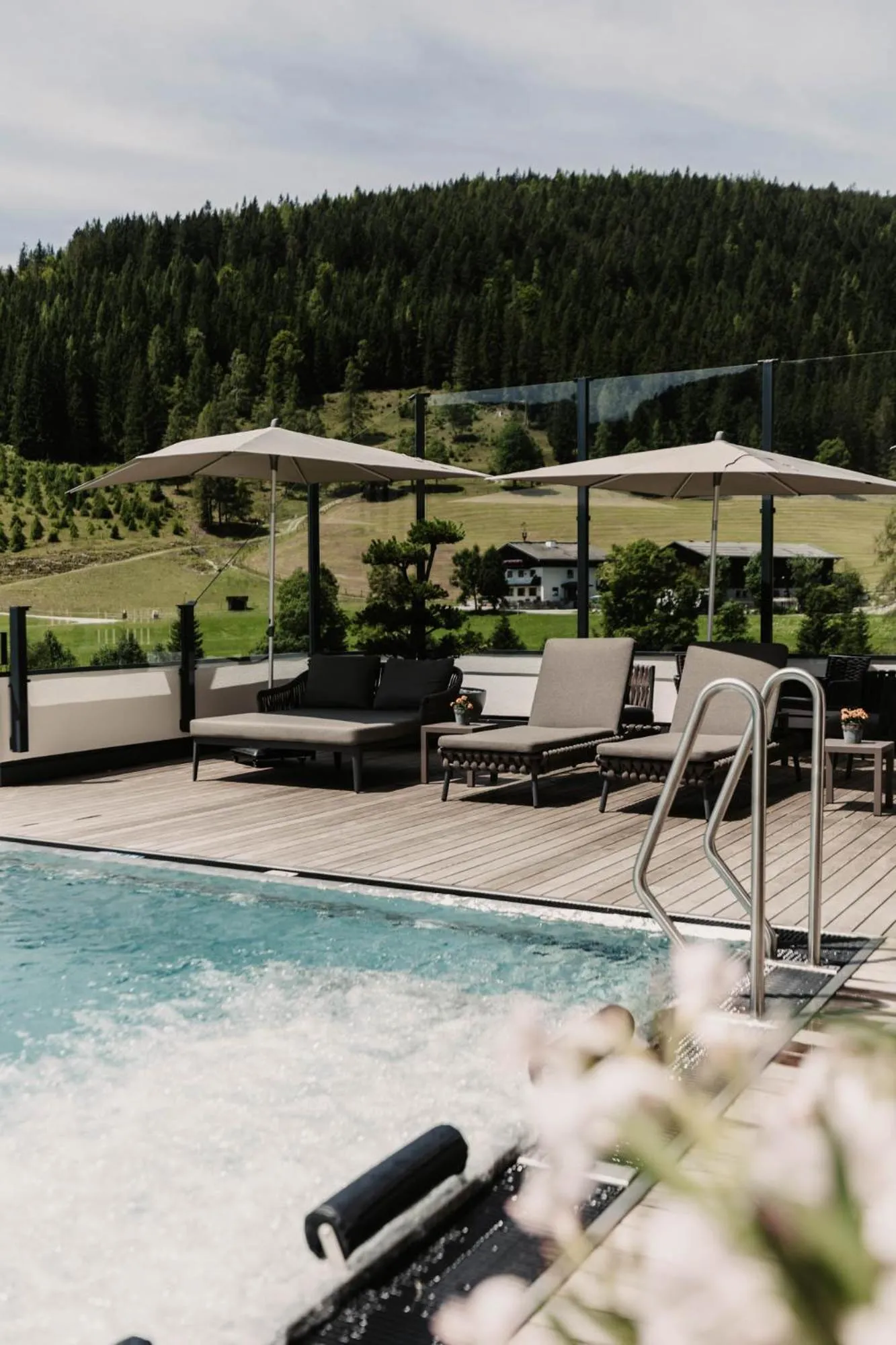 Swimming pool in Hotel Neubergerhof
