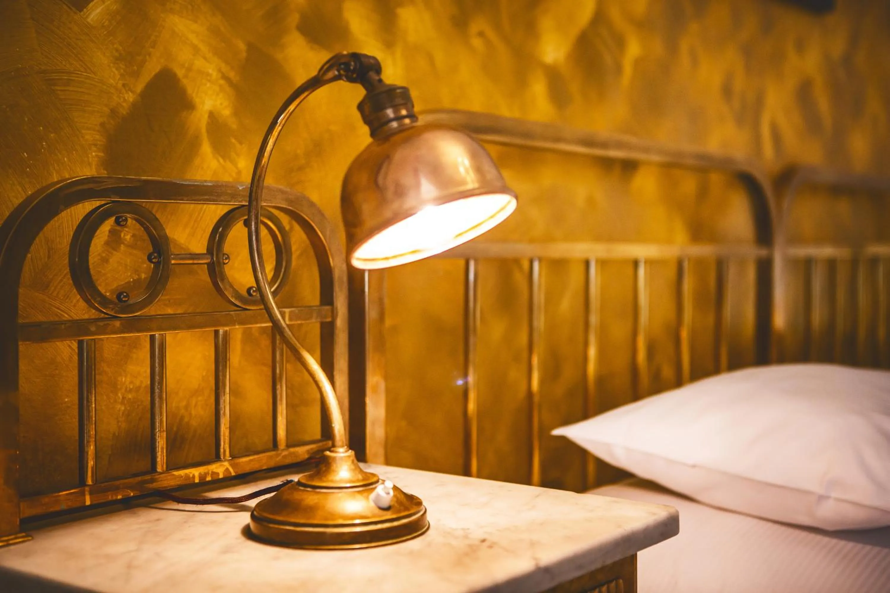 Decorative detail, Bed in Hotel U Zlateho jelena