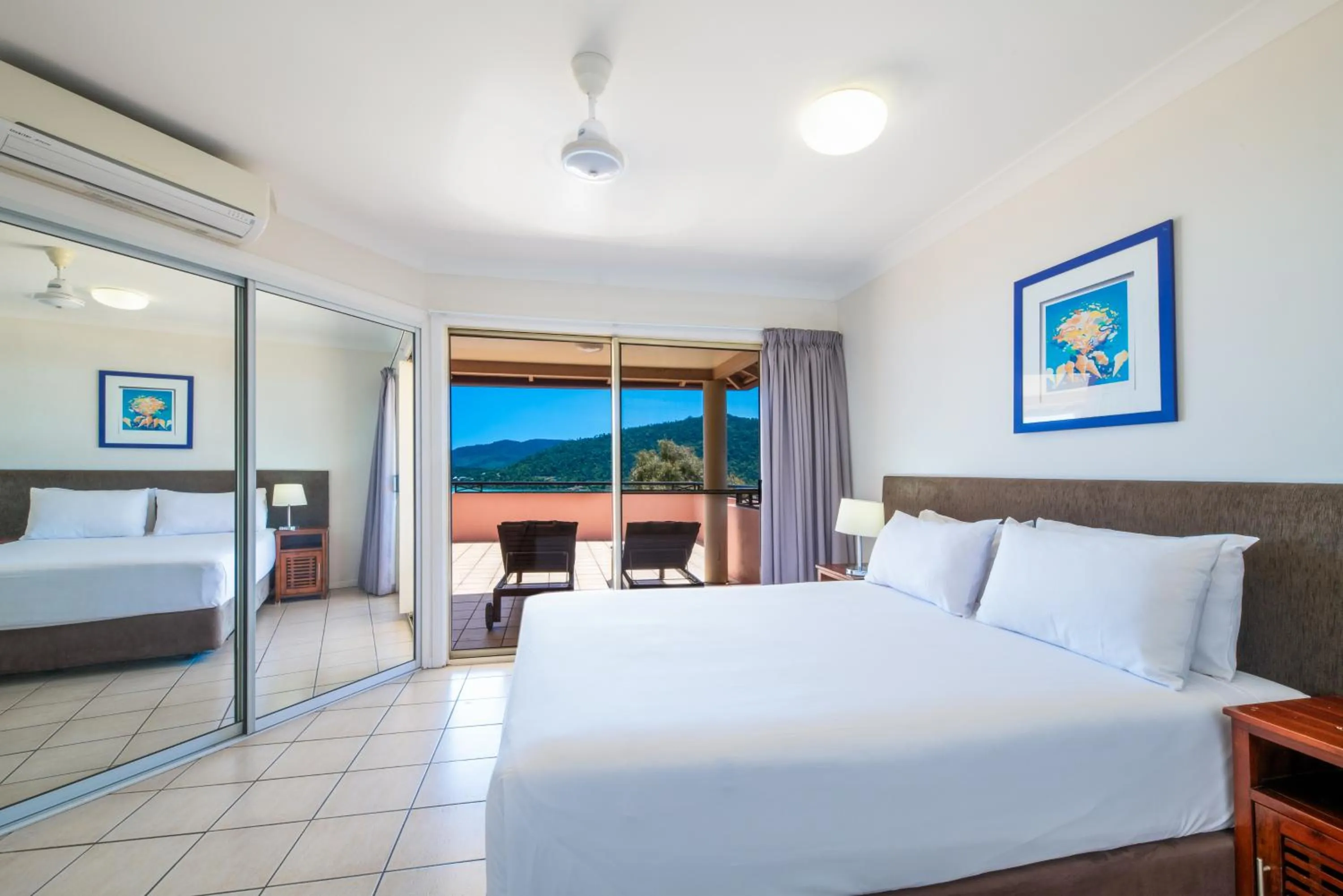 Bed in Martinique Whitsunday Resort