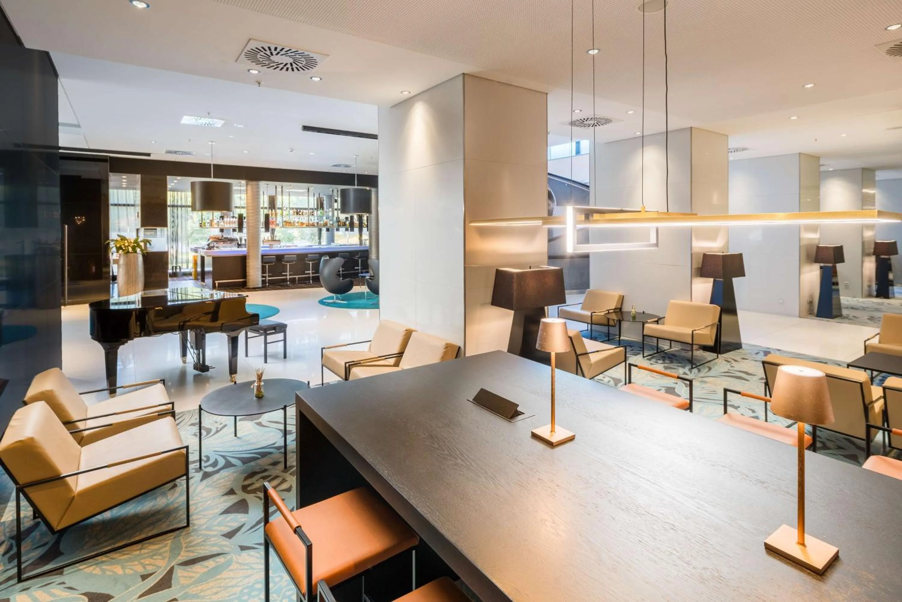 Lobby or reception in Radisson Blu Hotel, Hamburg