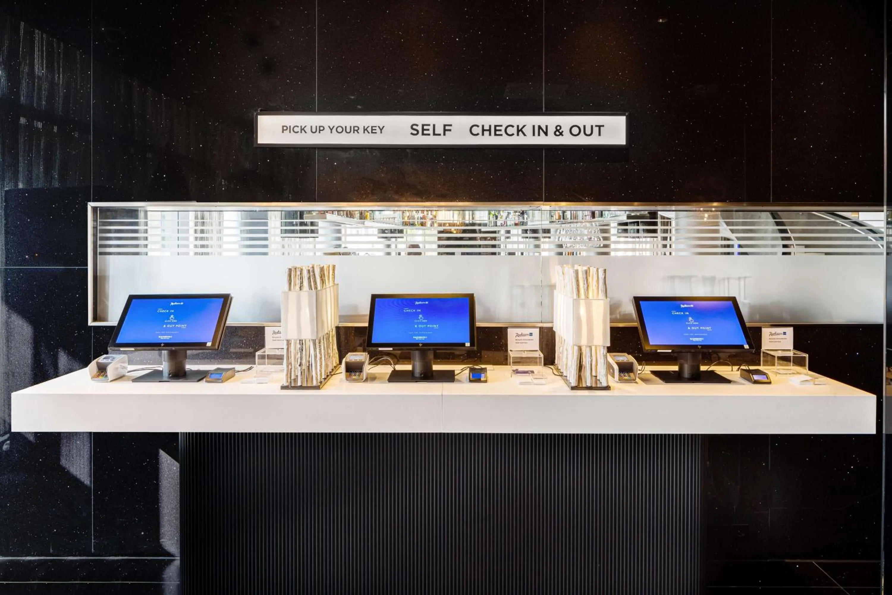 Lobby or reception in Radisson Blu Hotel, Hamburg
