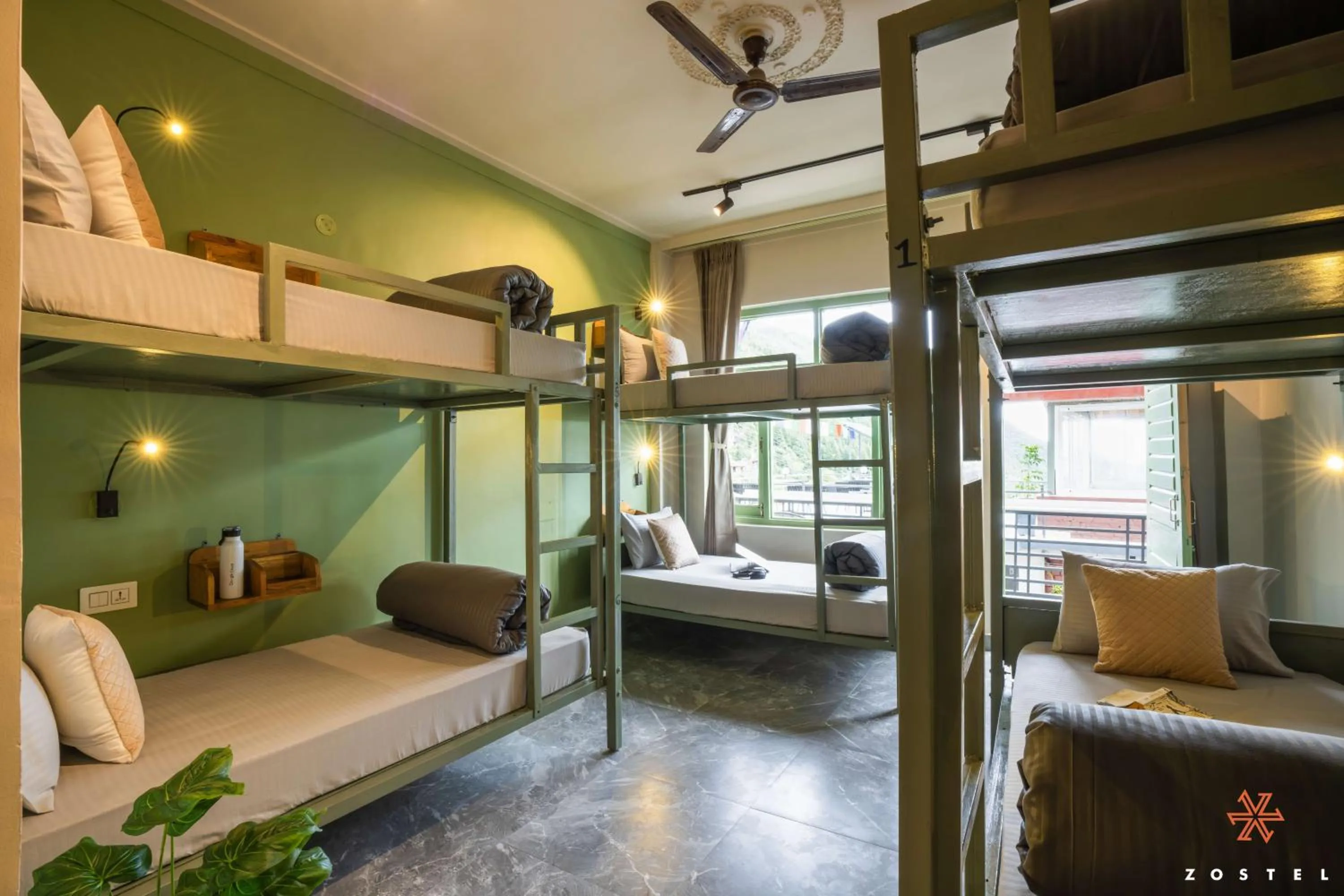 Bed in Zostel Dharamkot