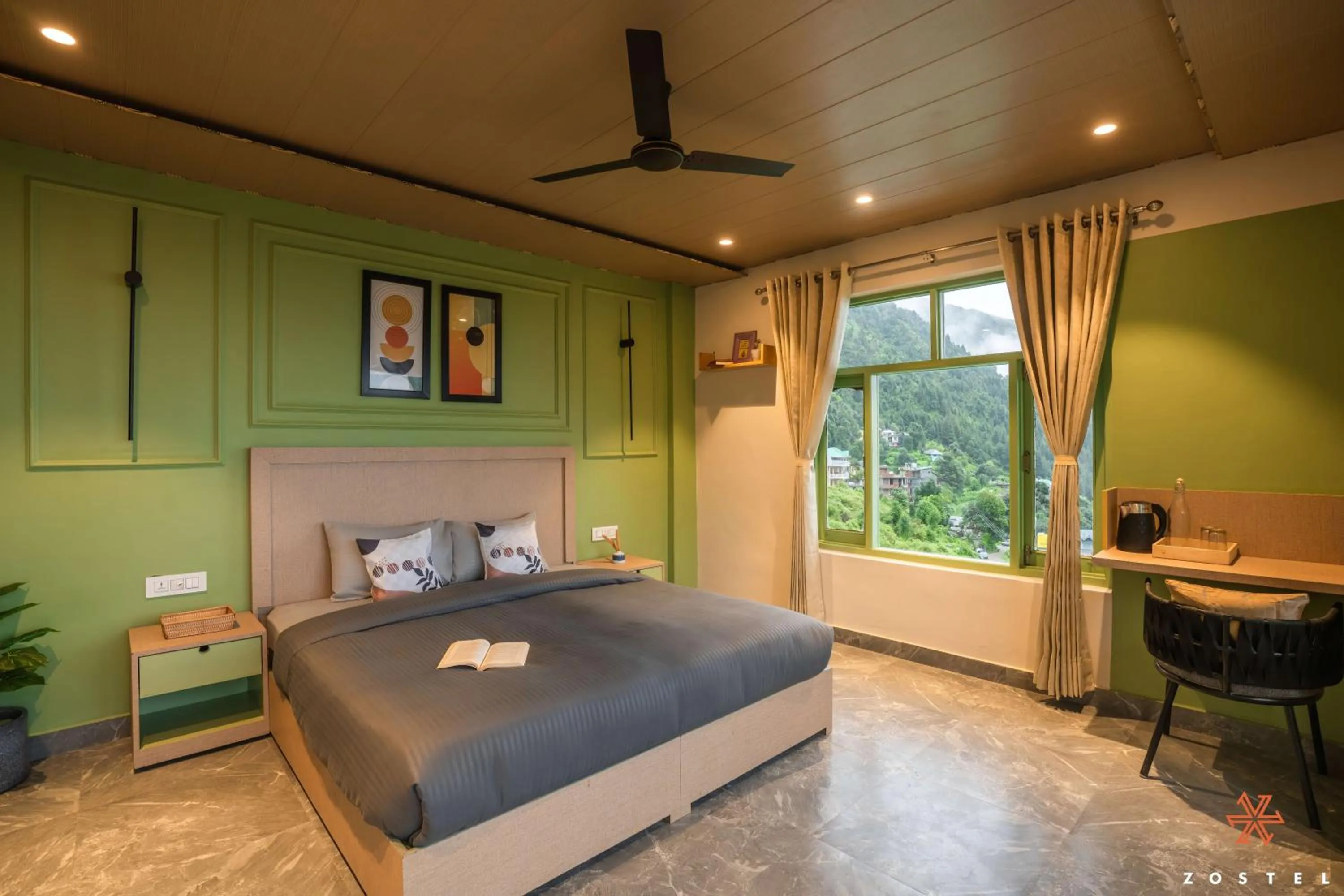 Bed in Zostel Dharamkot