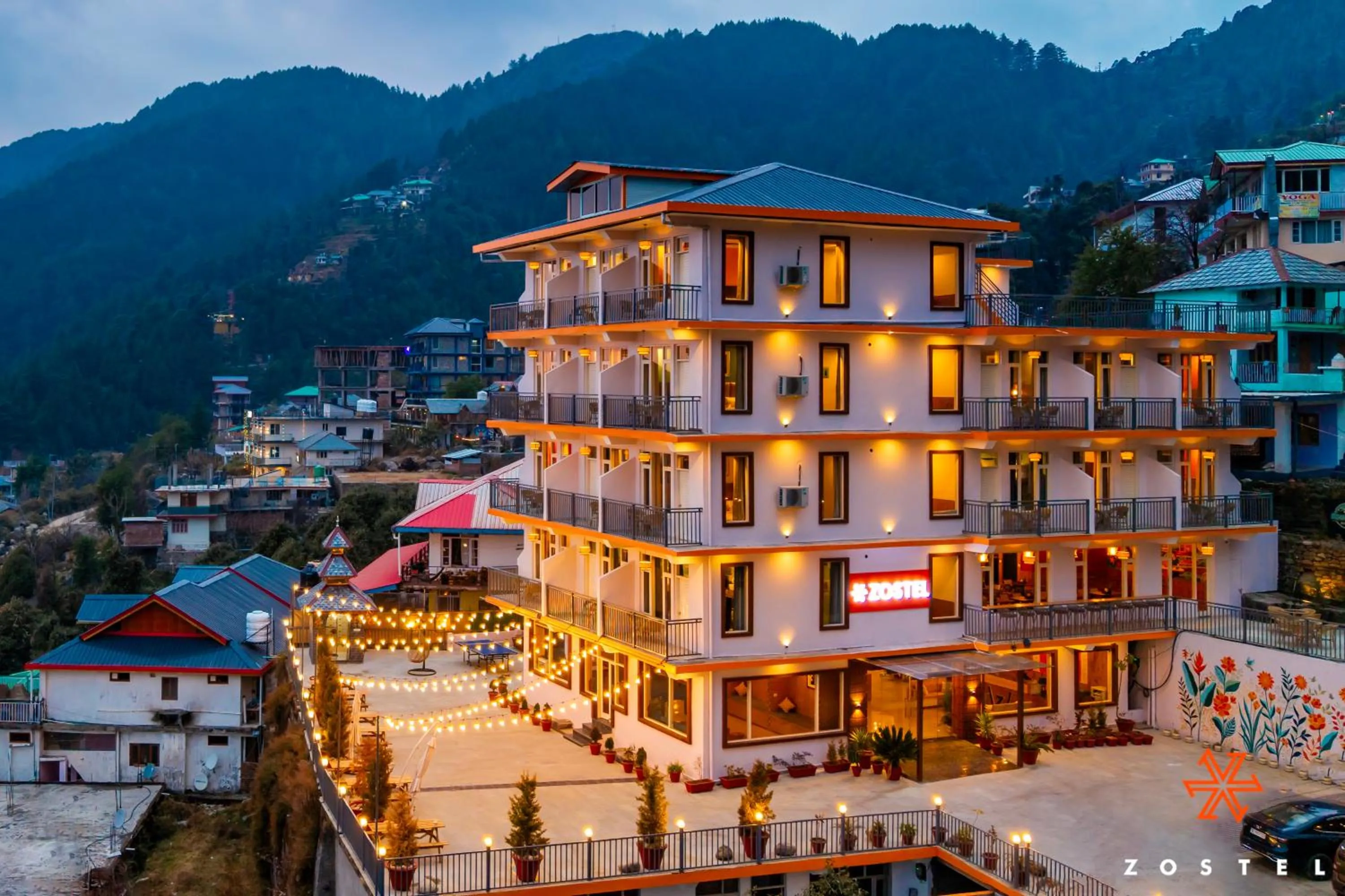 Mountain view in Zostel Dharamkot